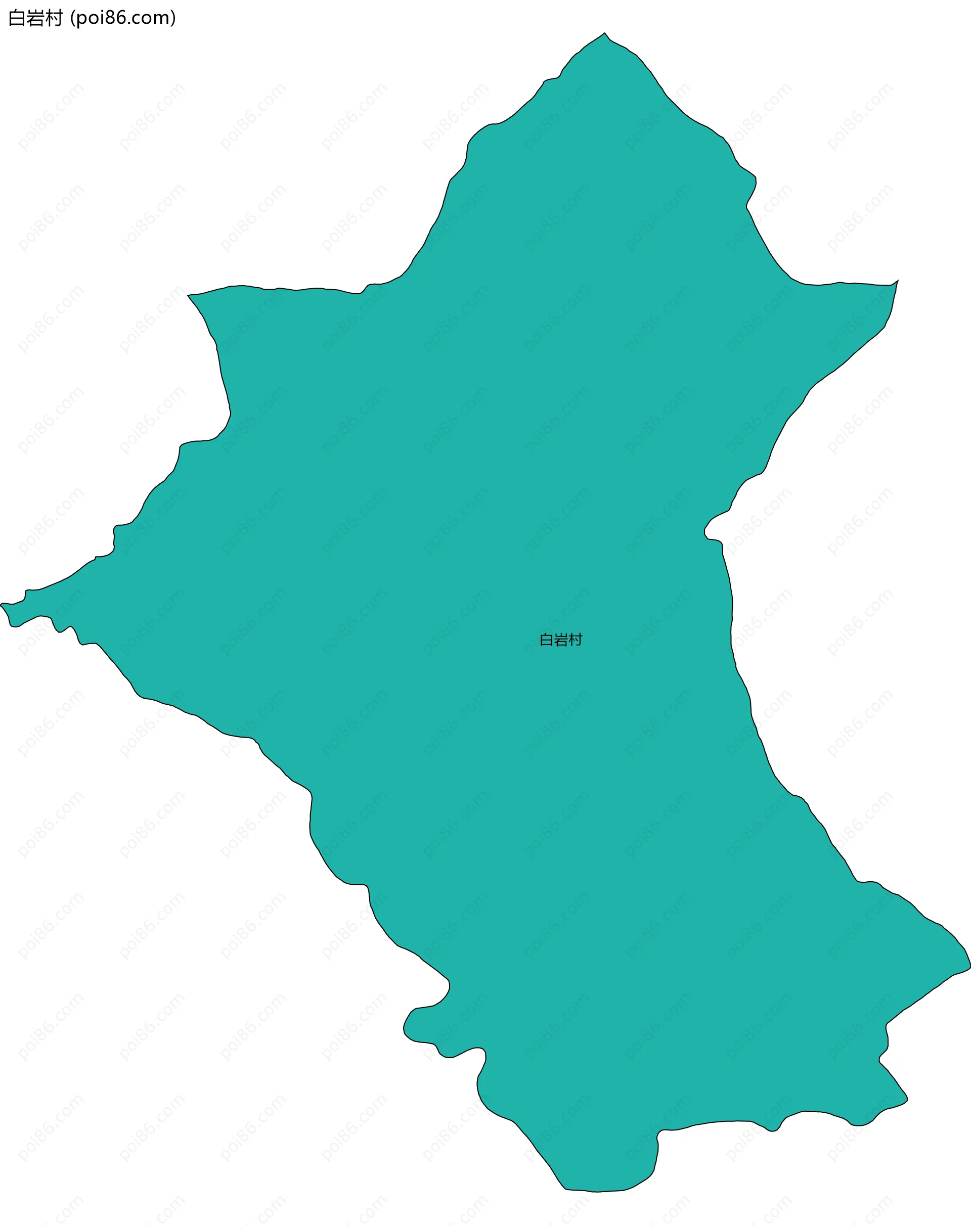 白岩村边界地图