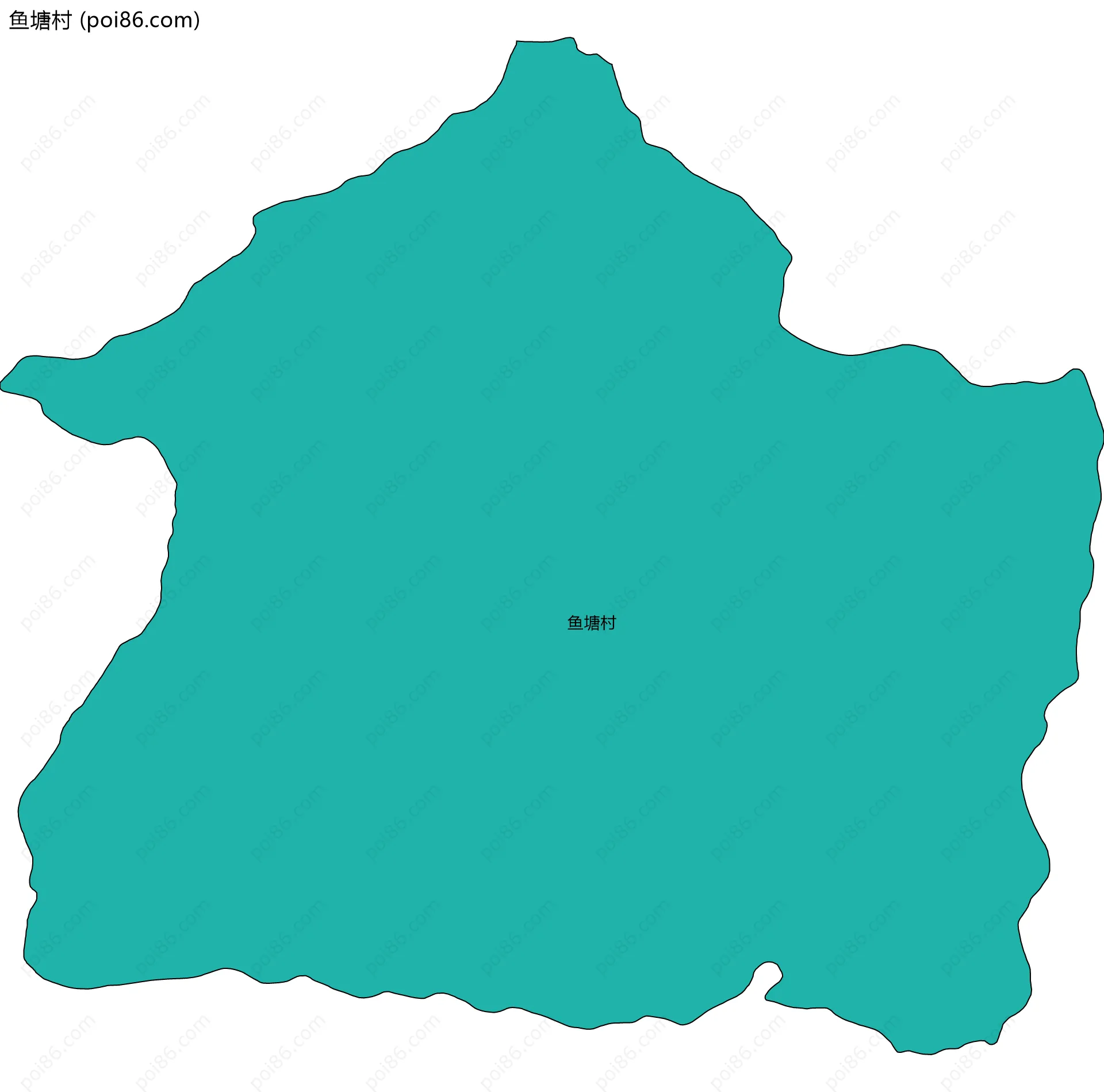 鱼塘村边界地图