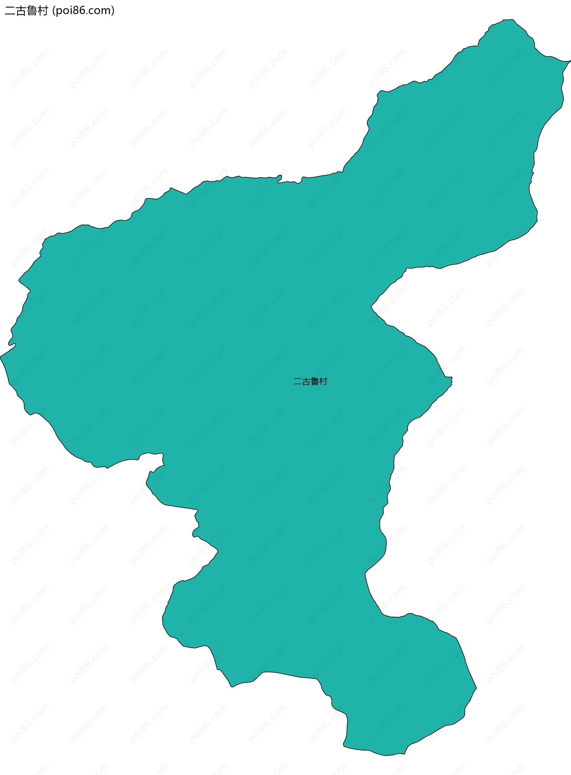 二古鲁村边界地图