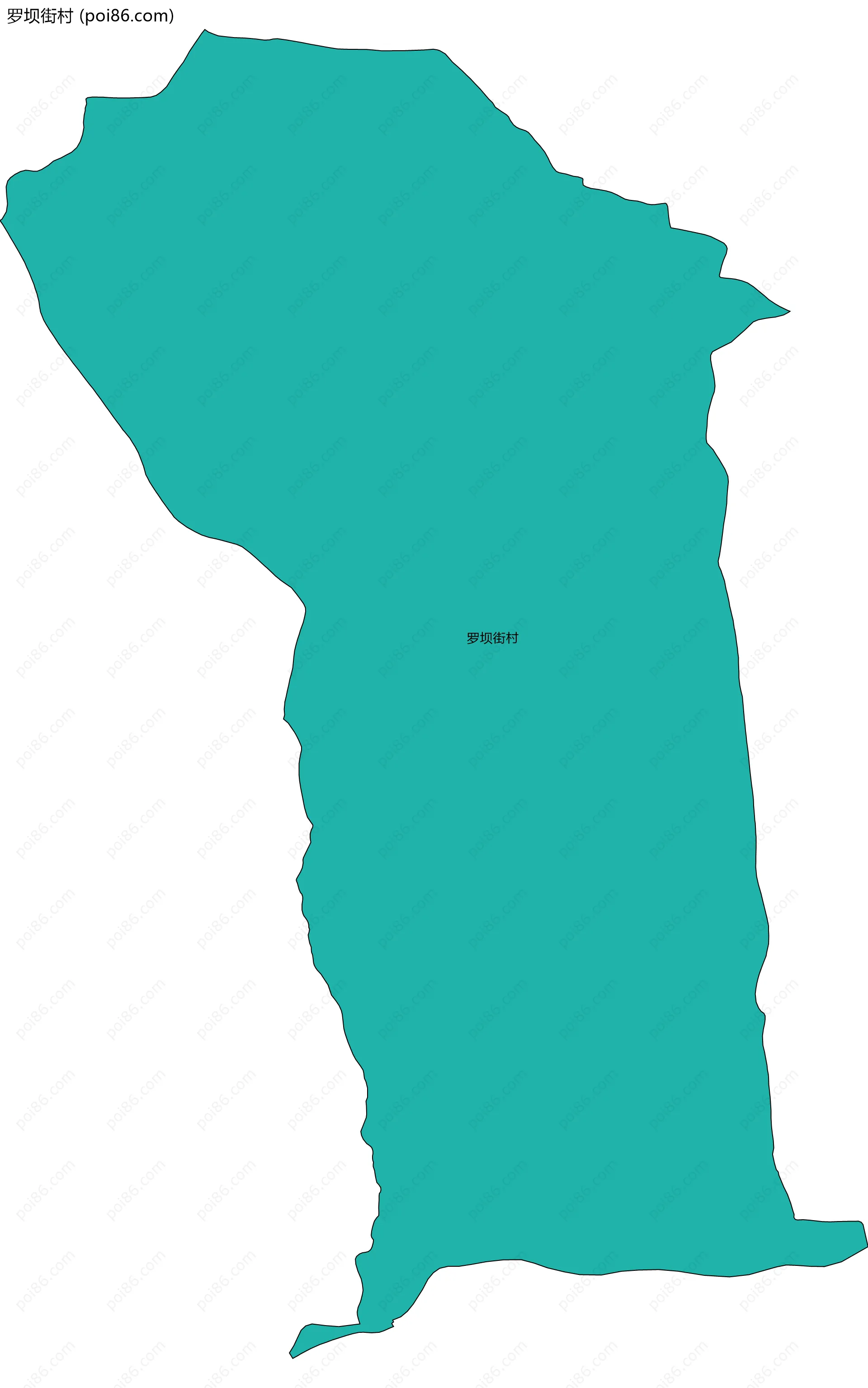 罗坝街村边界地图