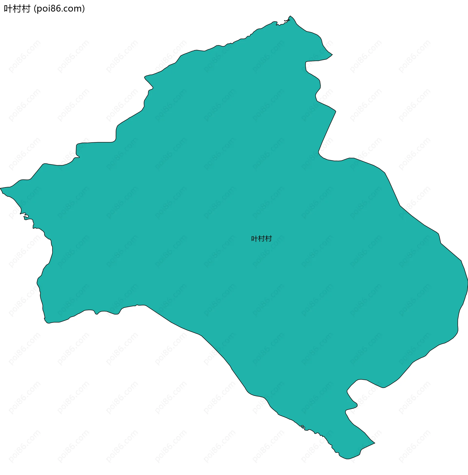 叶村村边界地图