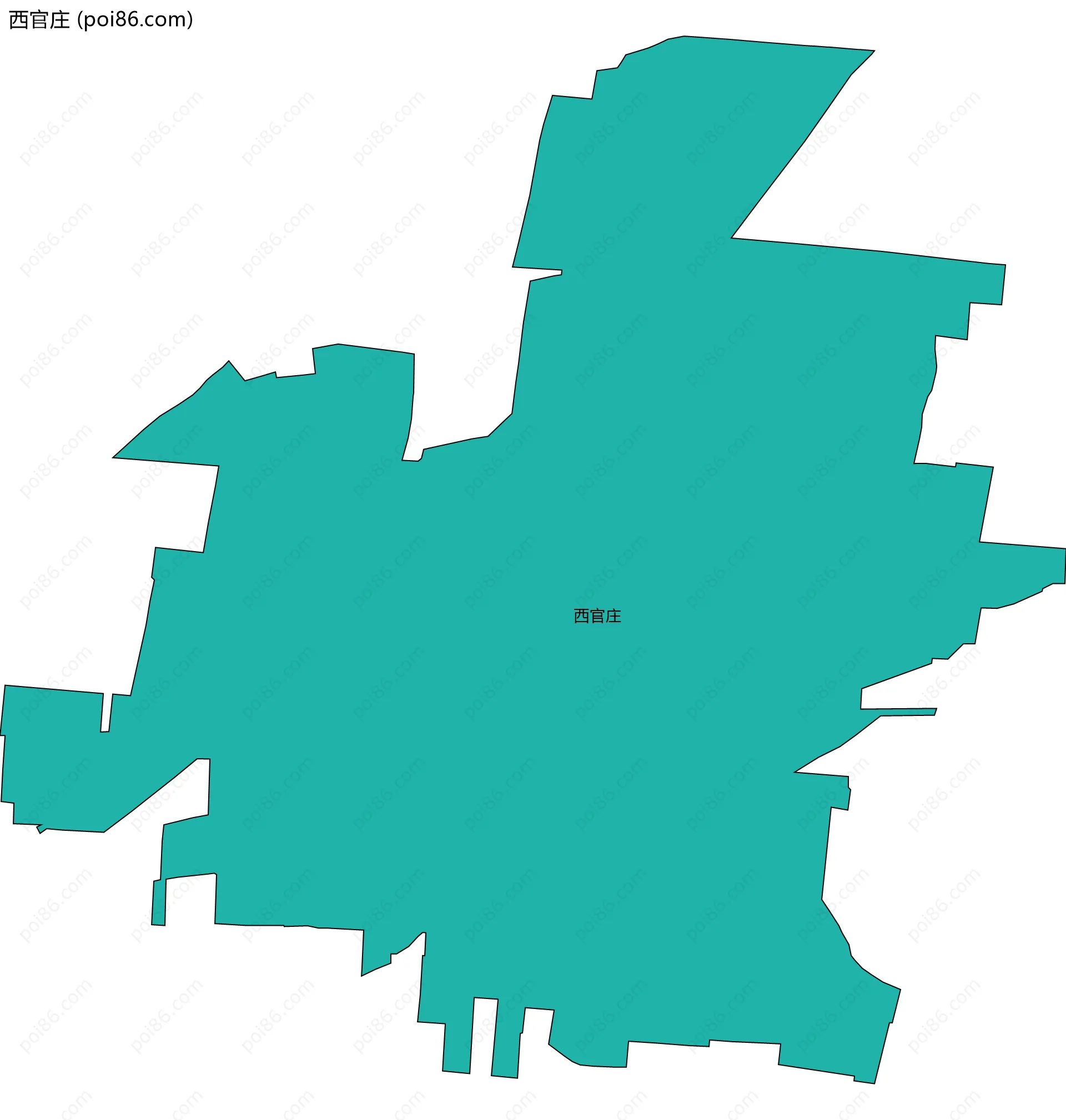 西官庄边界地图