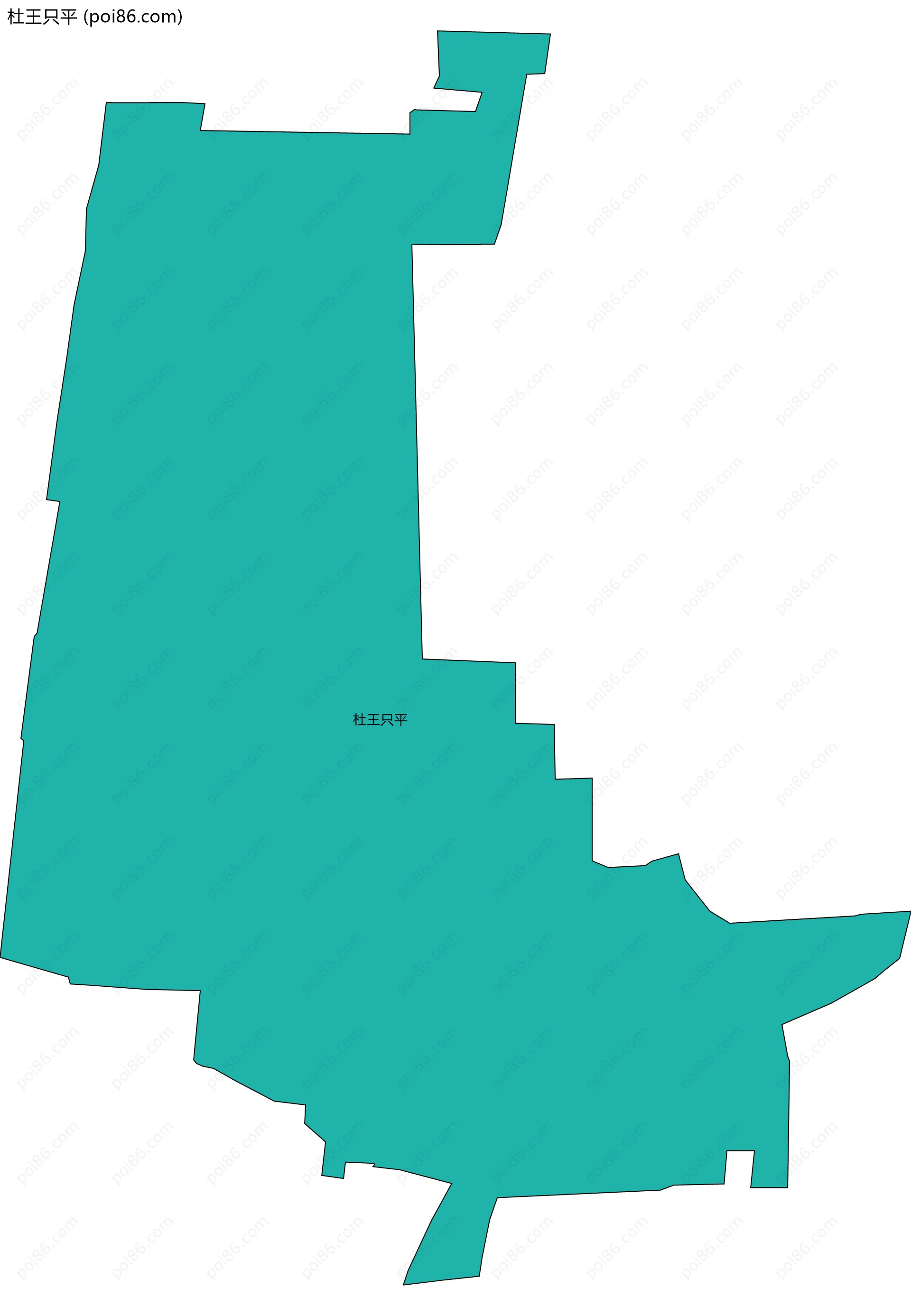 杜王只平边界地图