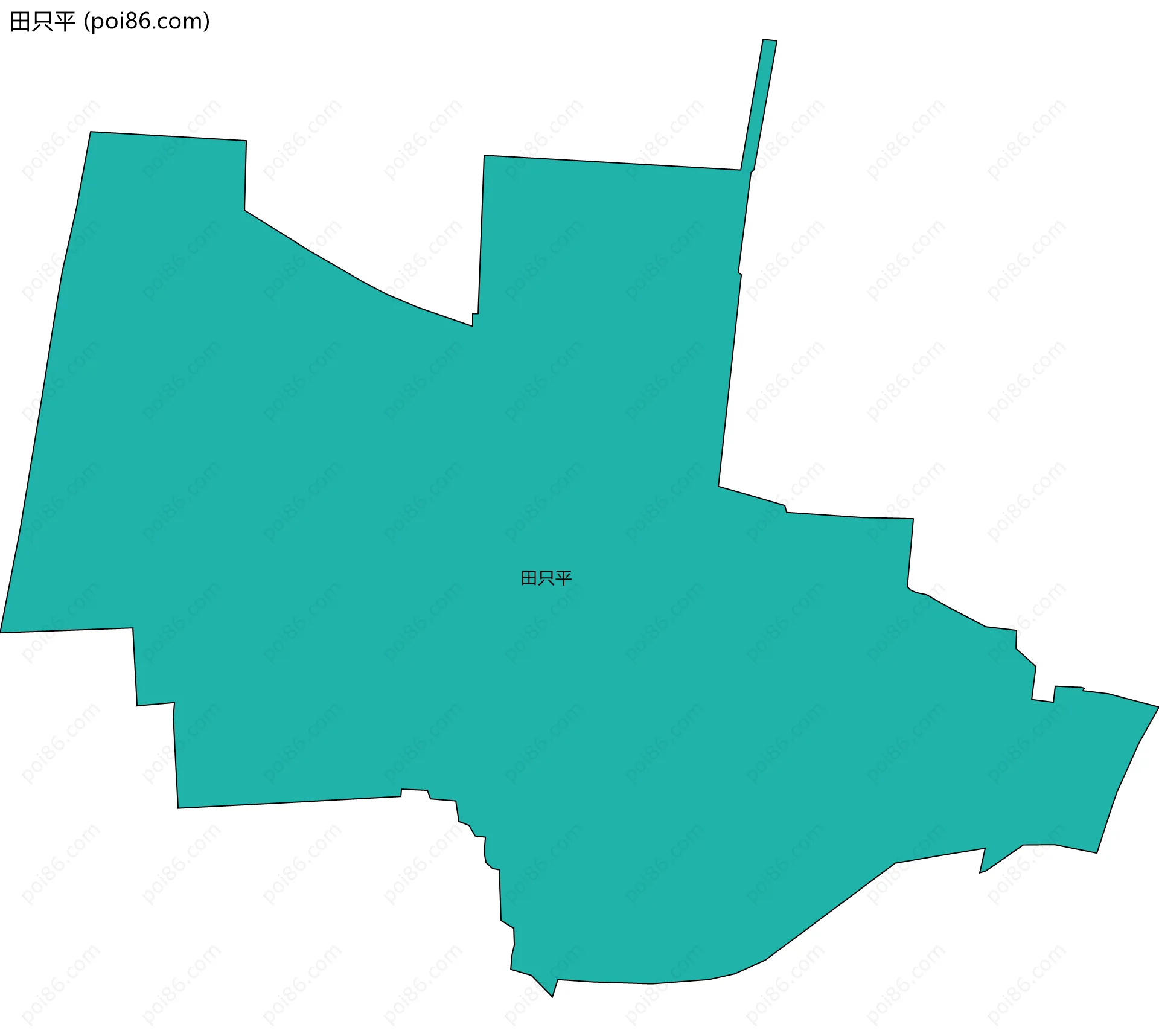 田只平边界地图