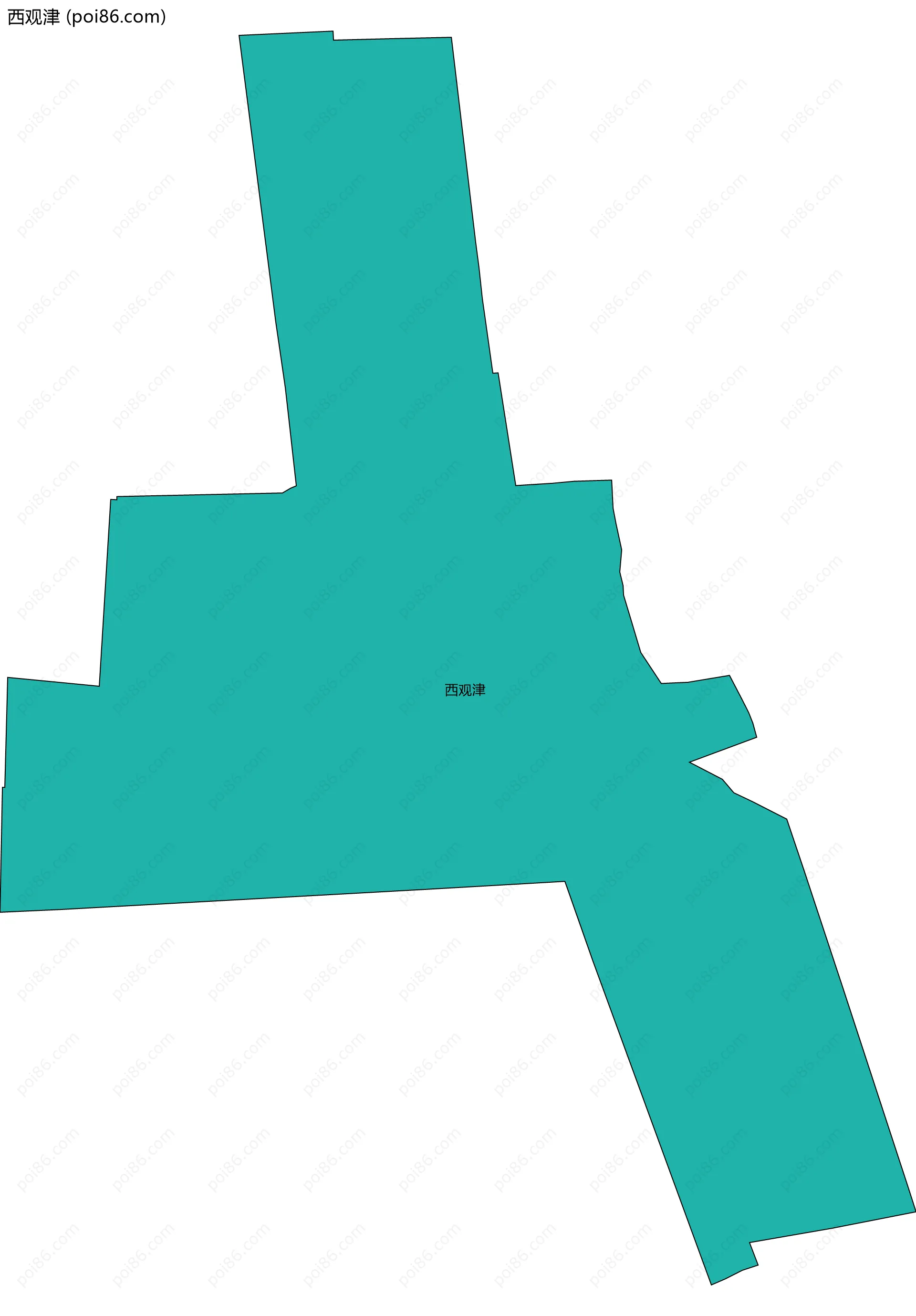 西观津边界地图