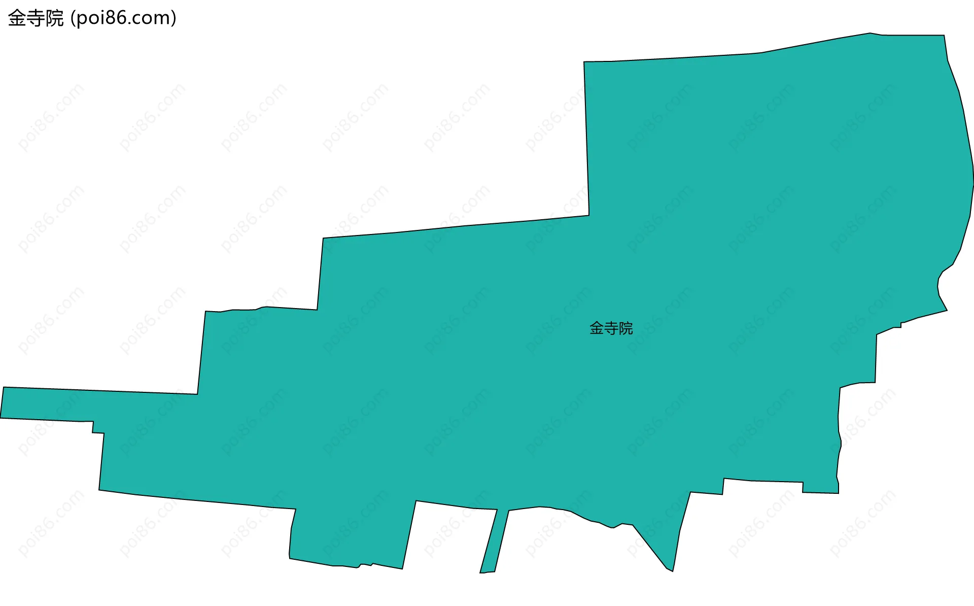 金寺院边界地图