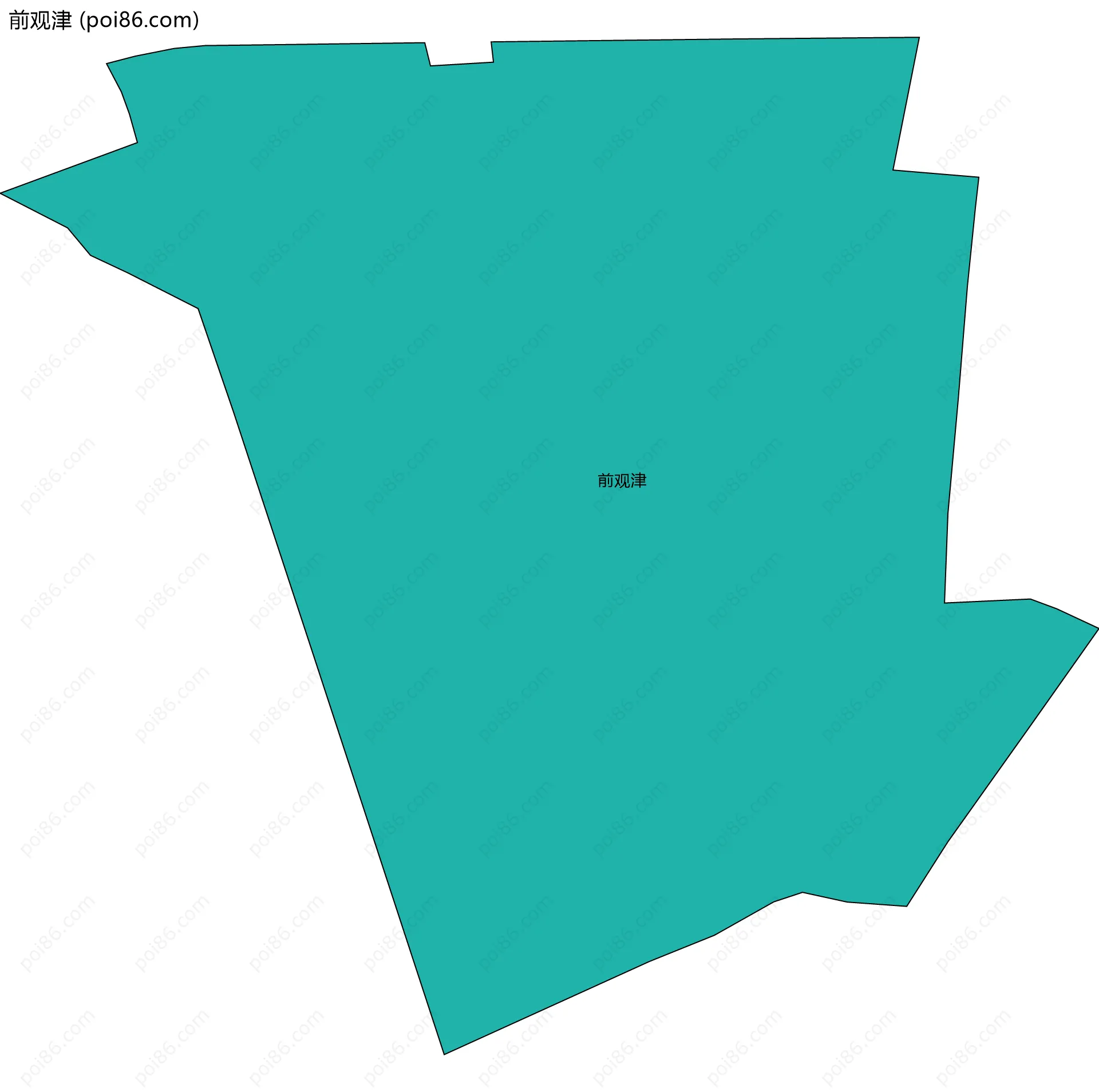 前观津边界地图