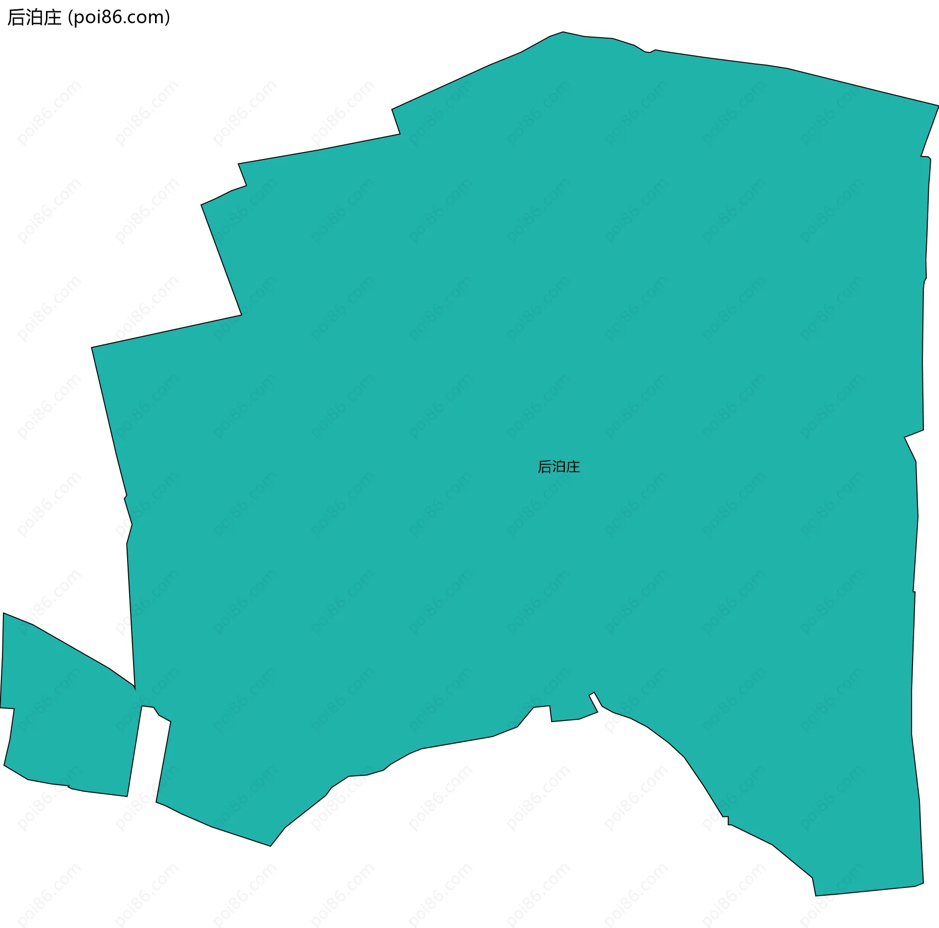 后泊庄边界地图
