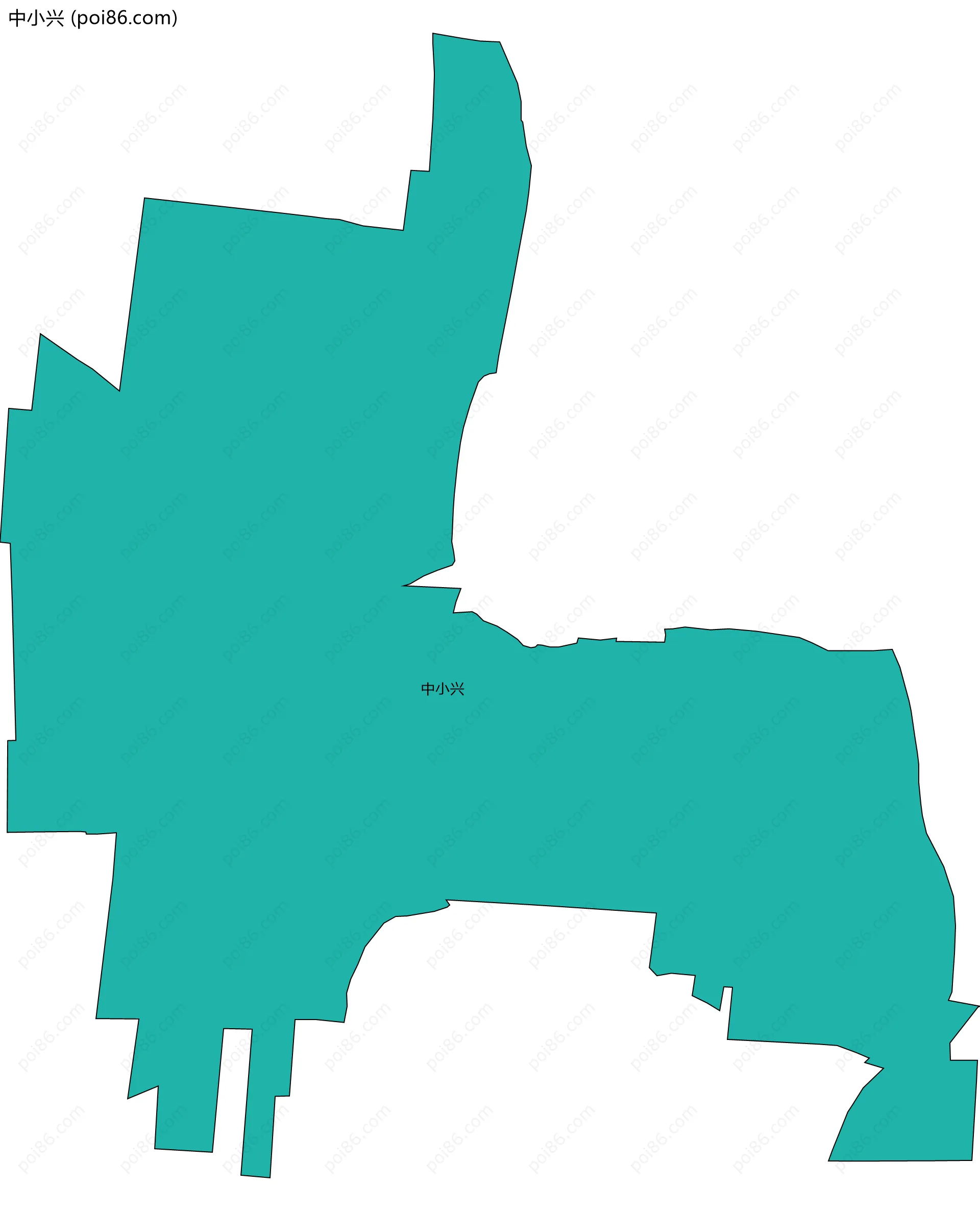 中小兴边界地图