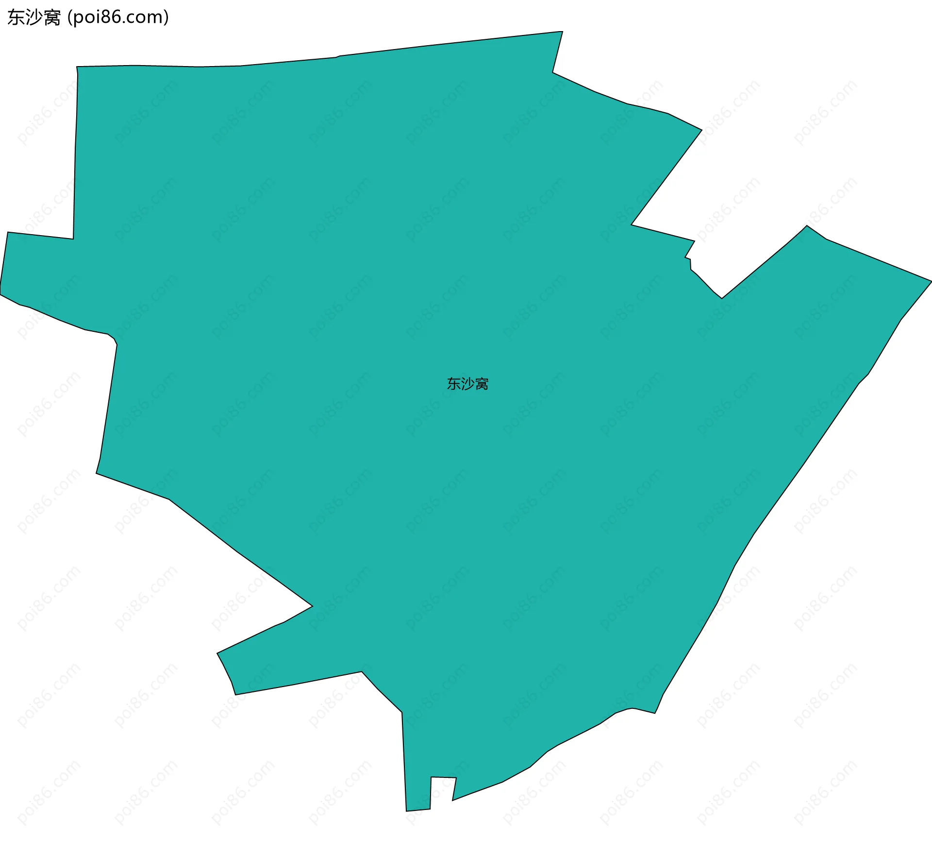 东沙窝边界地图