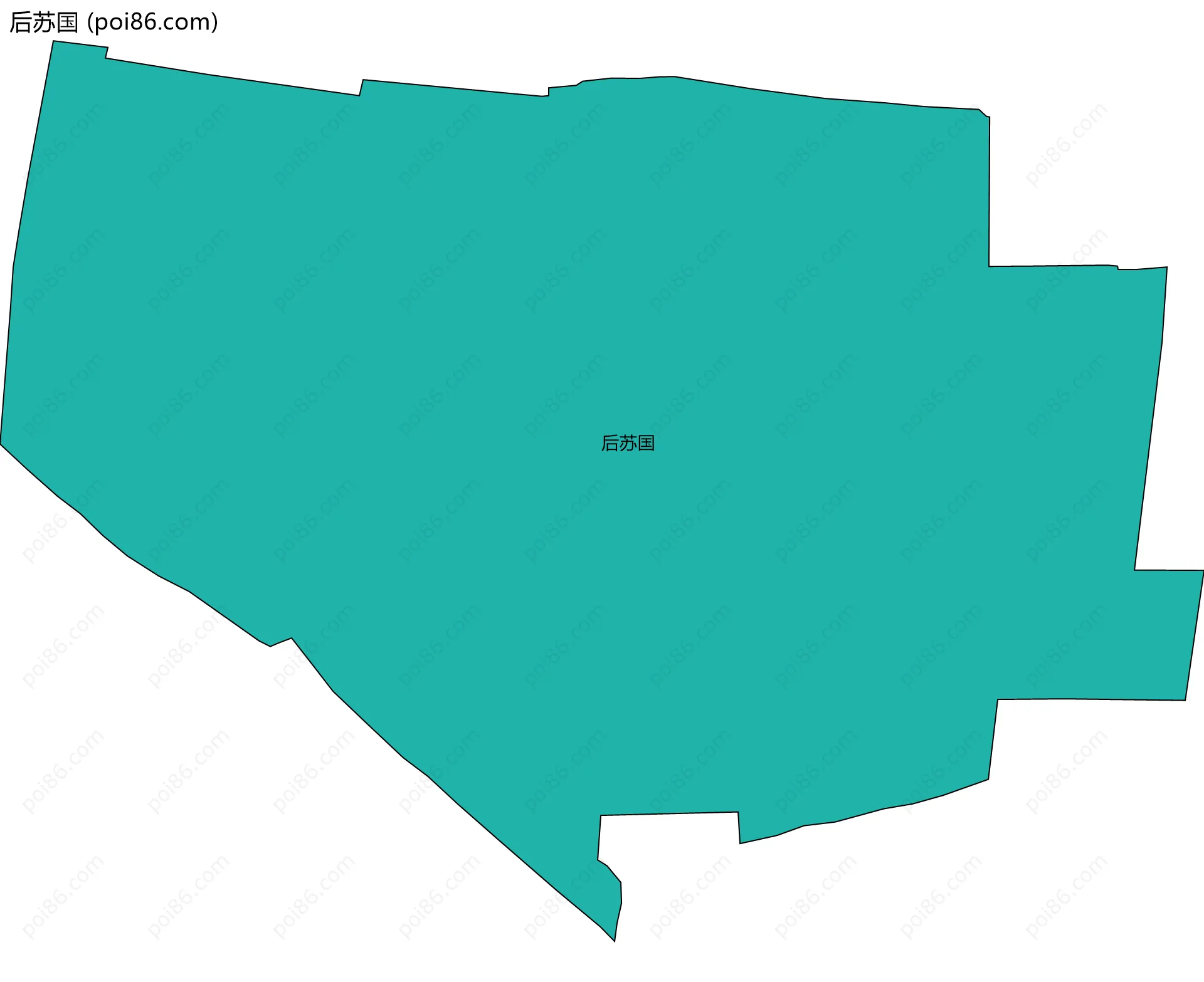 后苏国边界地图