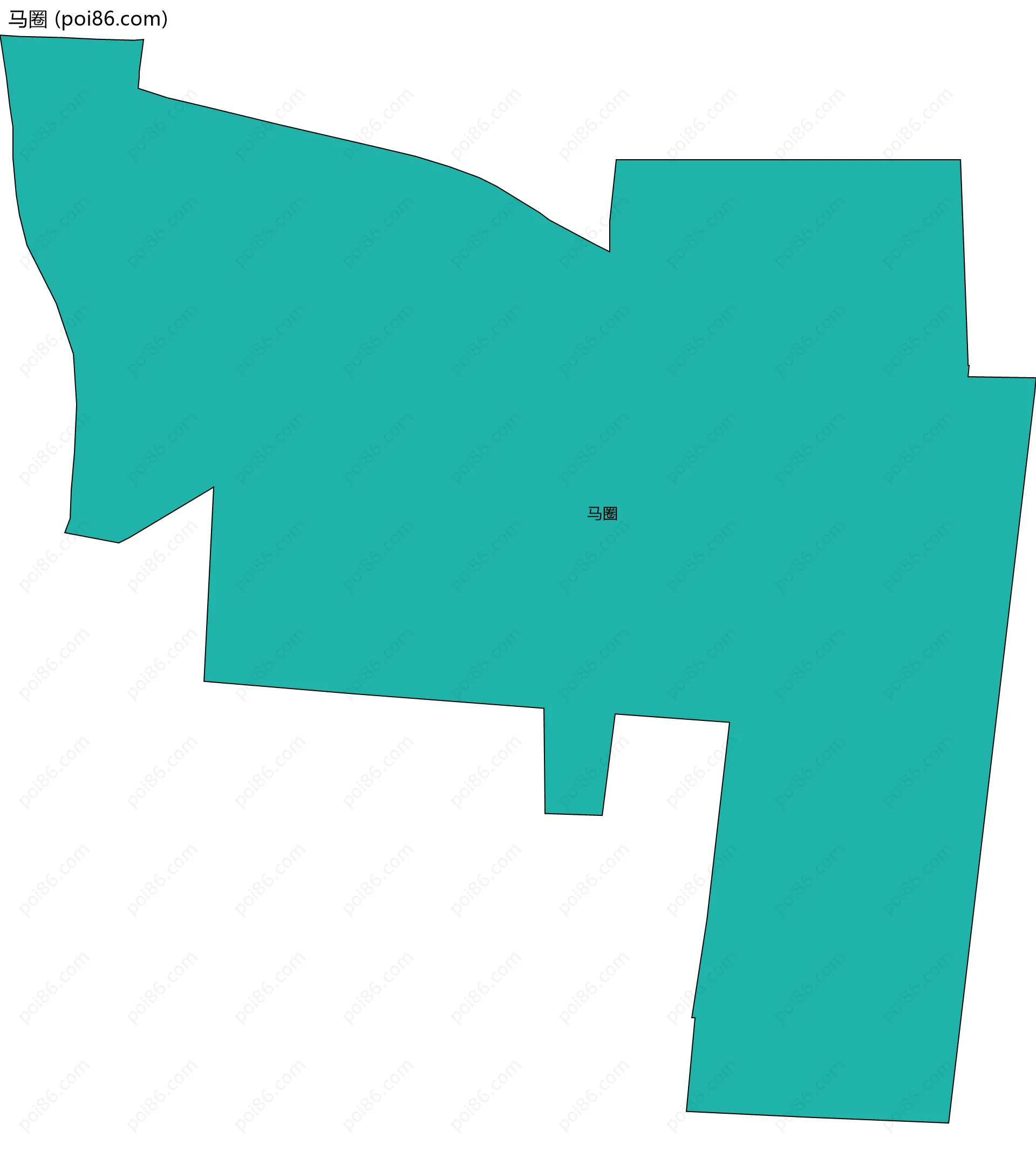 马圈边界地图