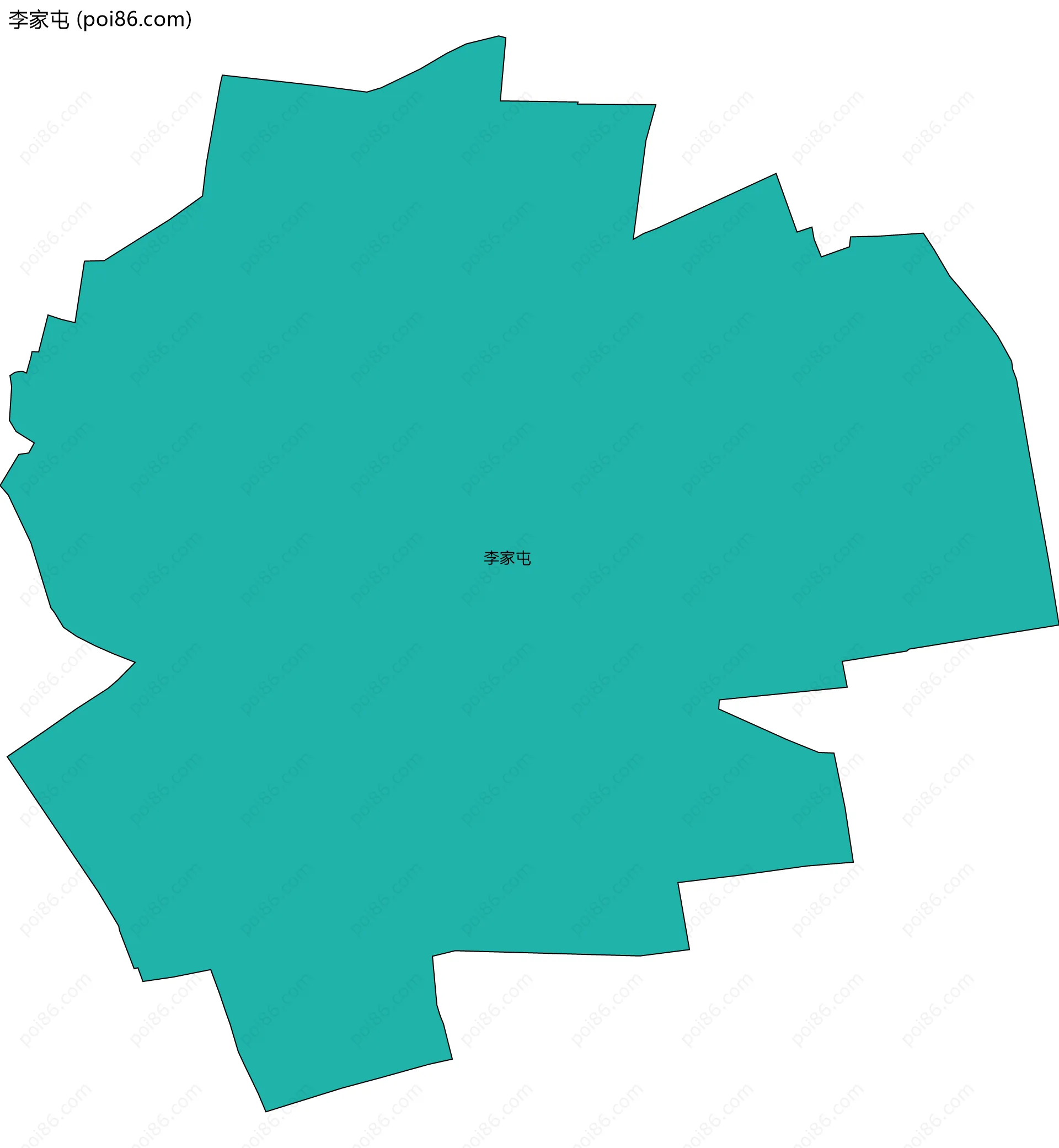 李家屯边界地图