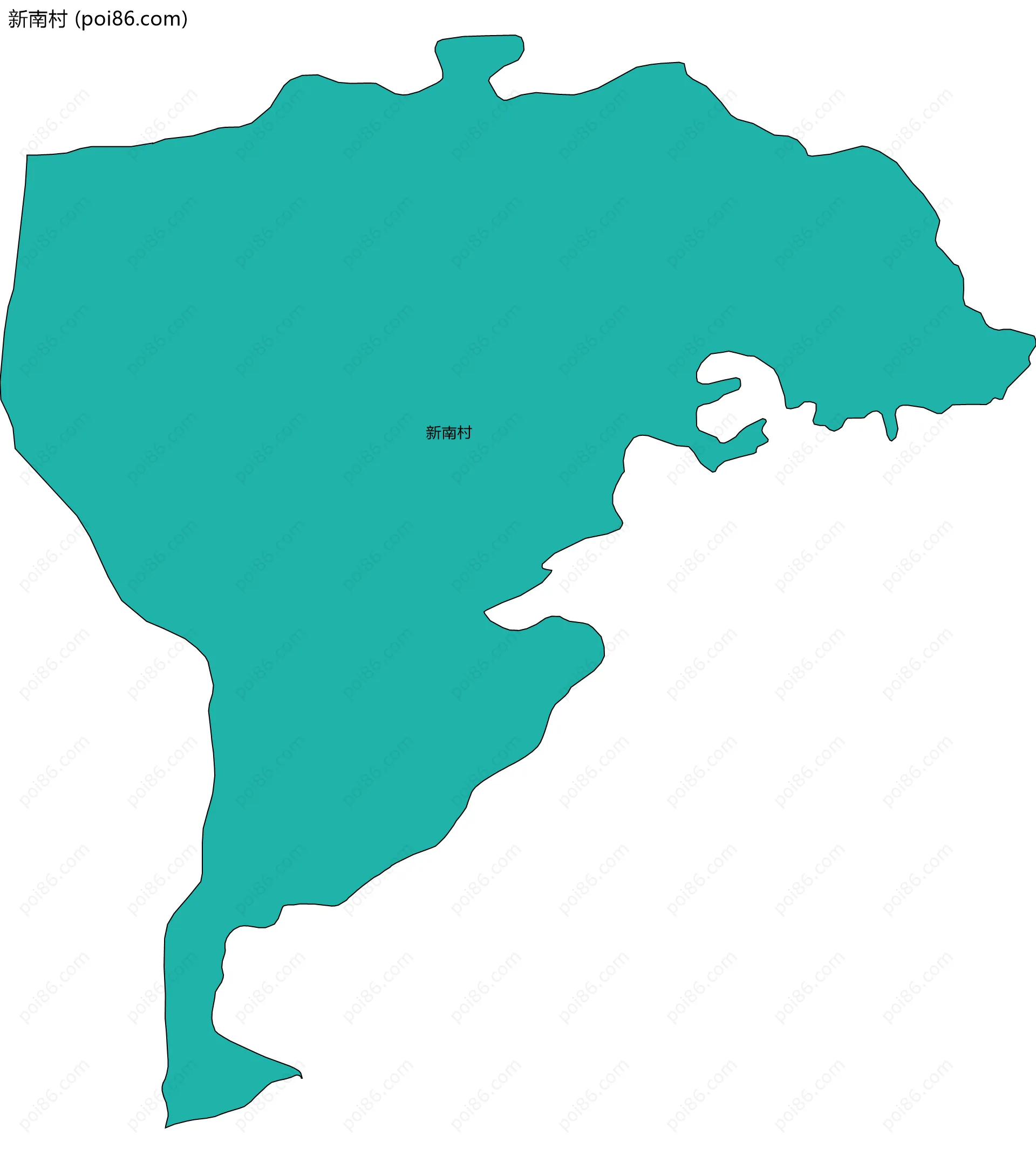 新南村边界地图