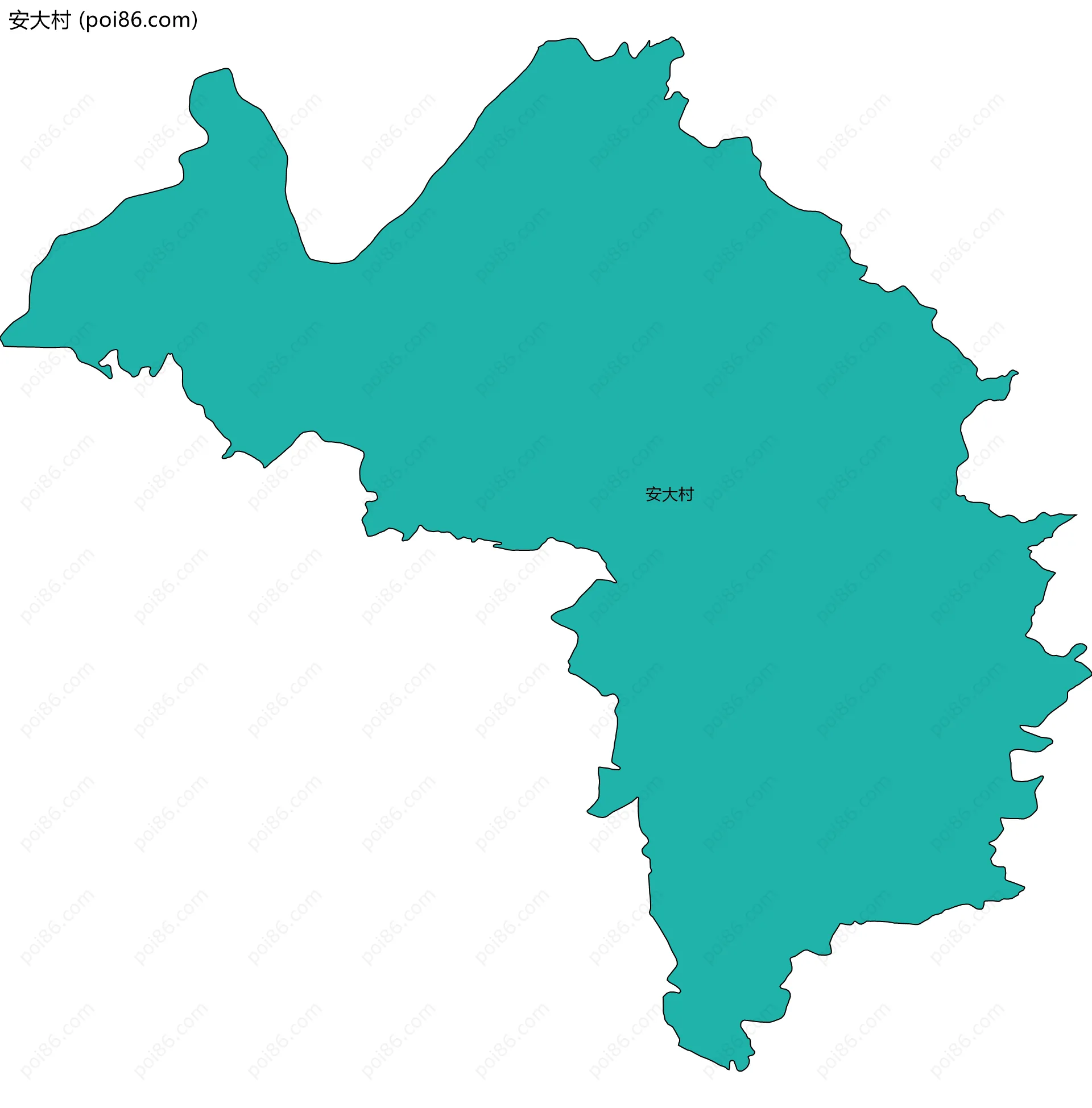 安大村边界地图