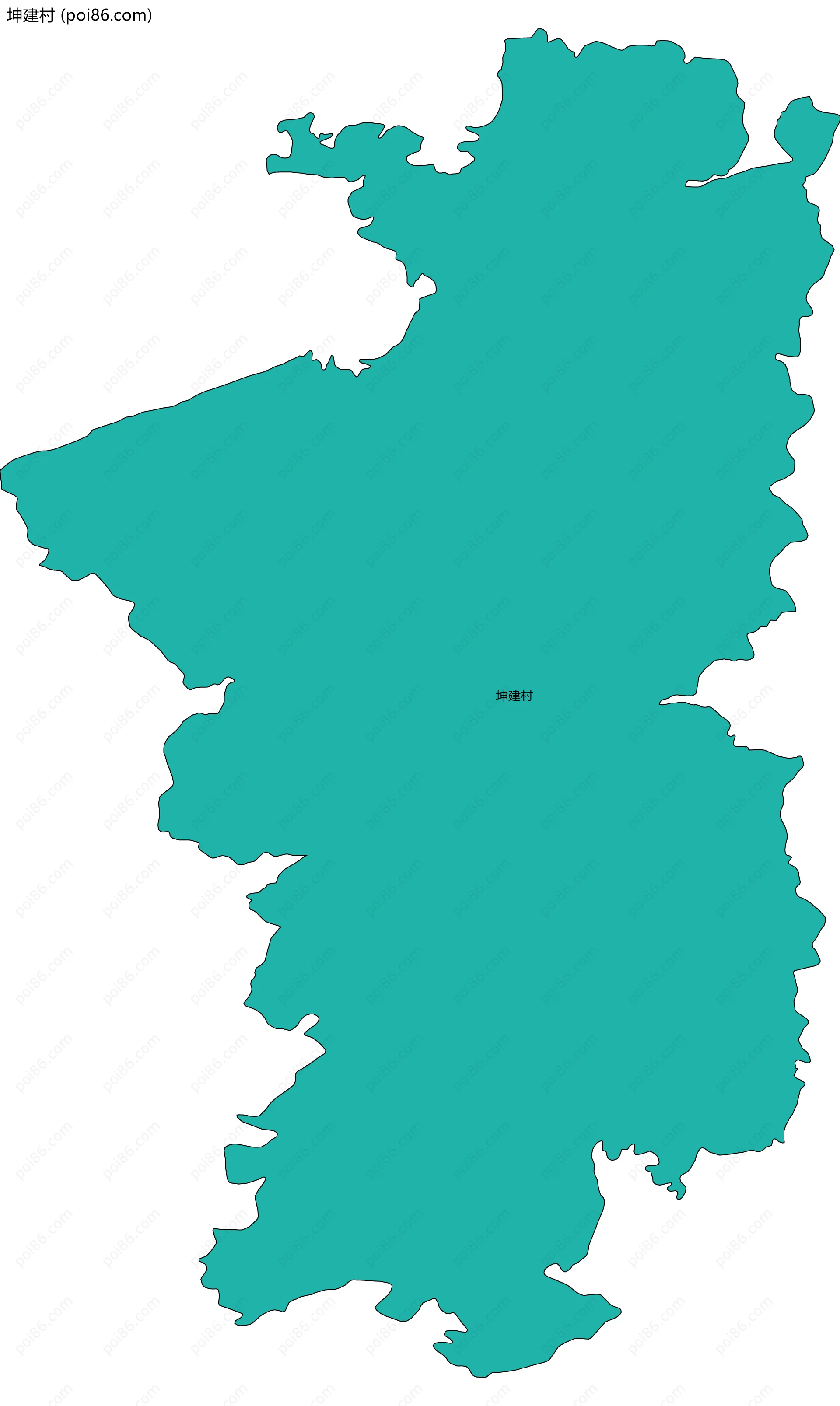 坤建村边界地图