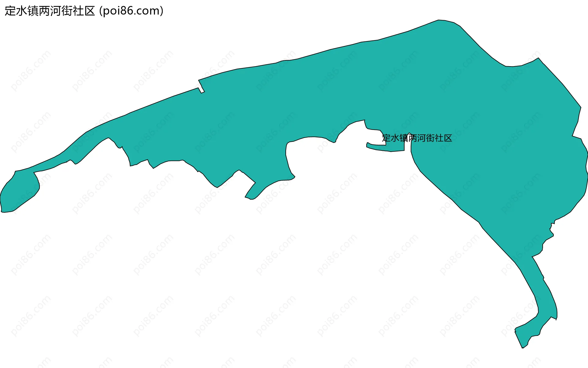 定水镇两河街社区边界地图