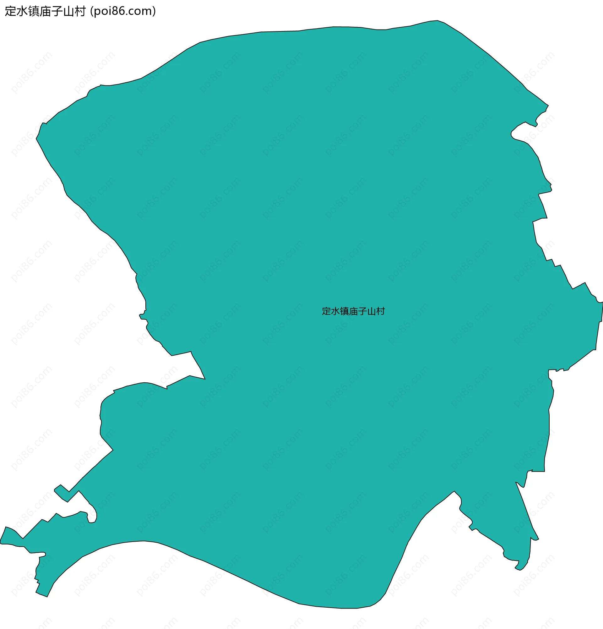 定水镇庙子山村边界地图