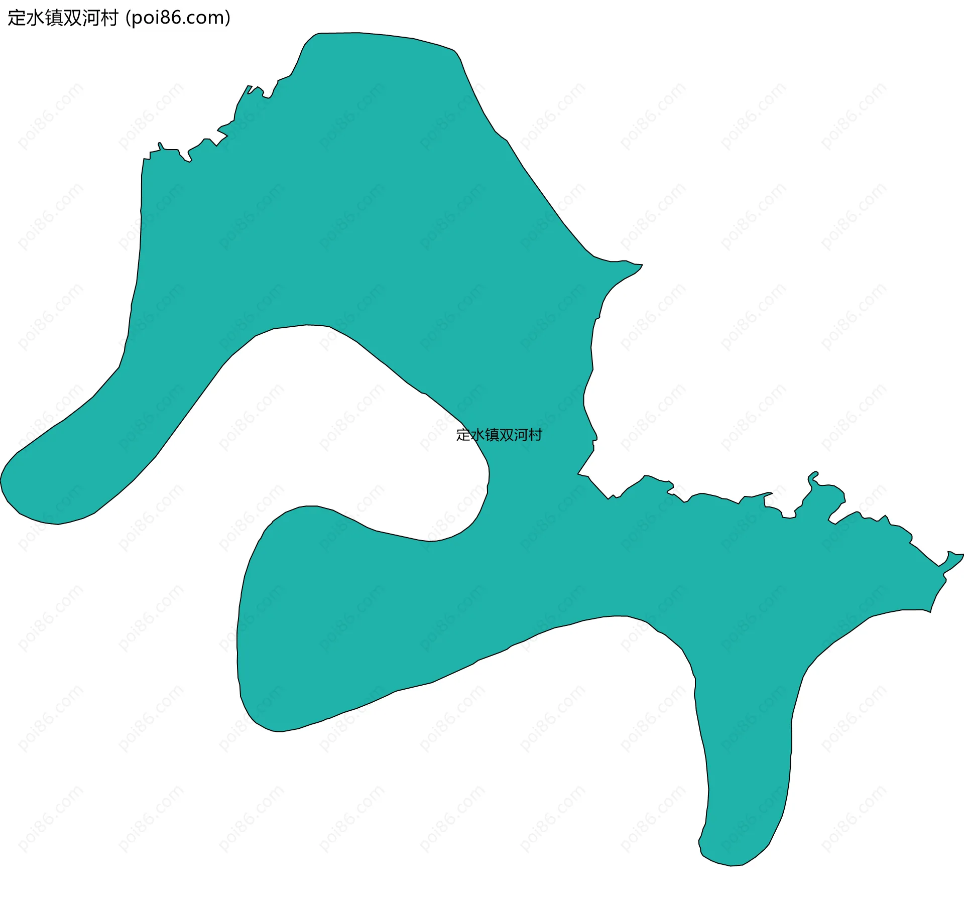 定水镇双河村边界地图