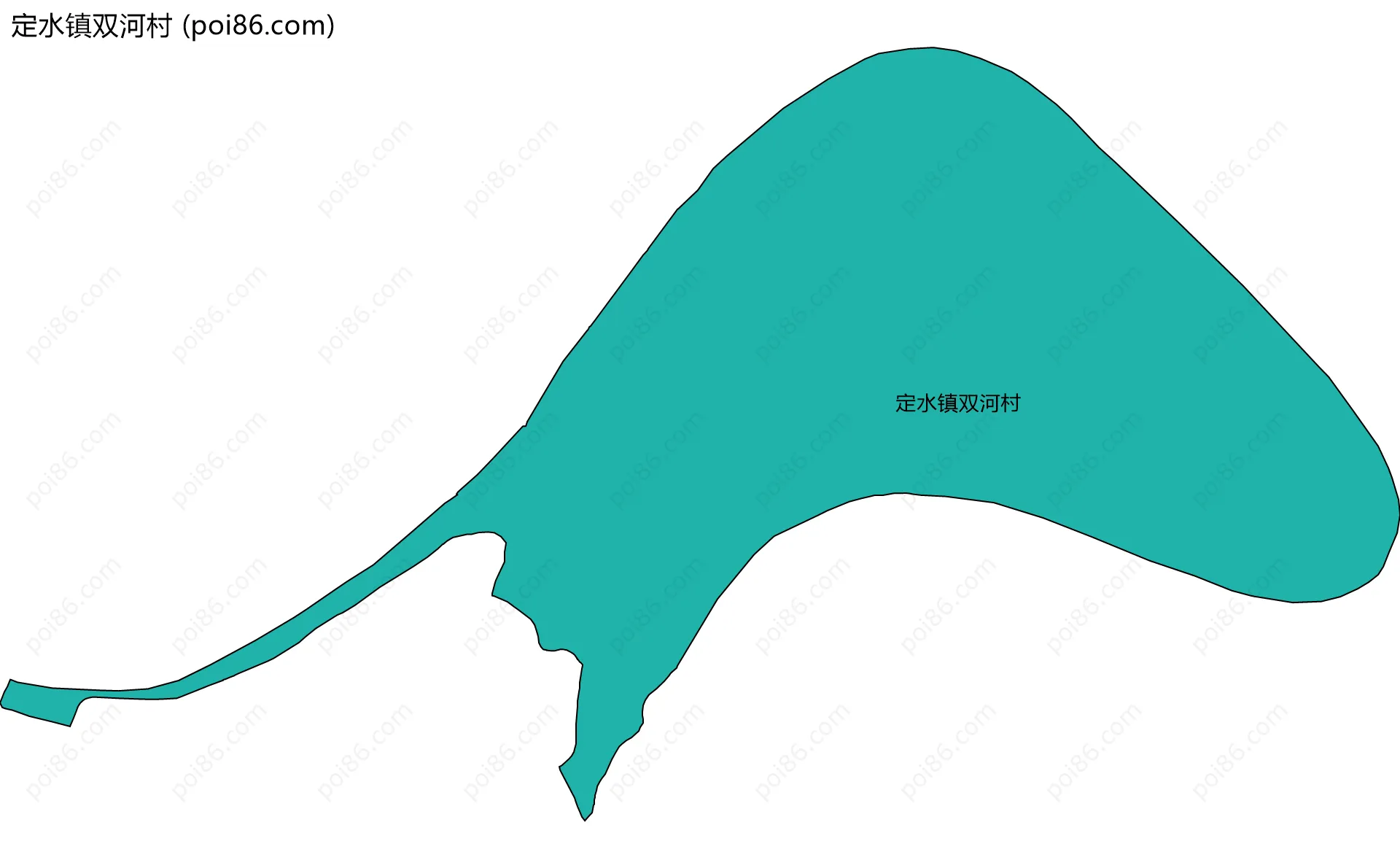 定水镇双河村边界地图
