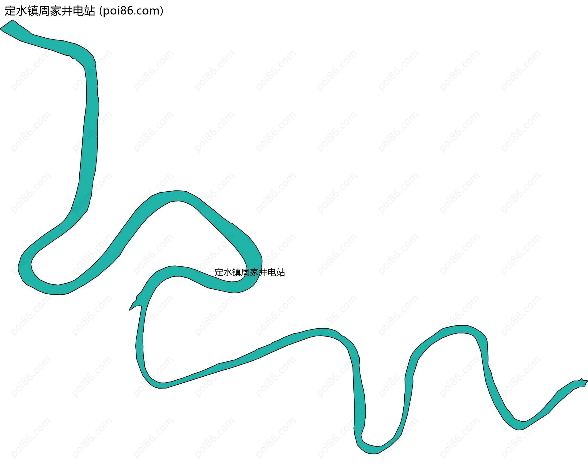 定水镇周家井电站边界地图