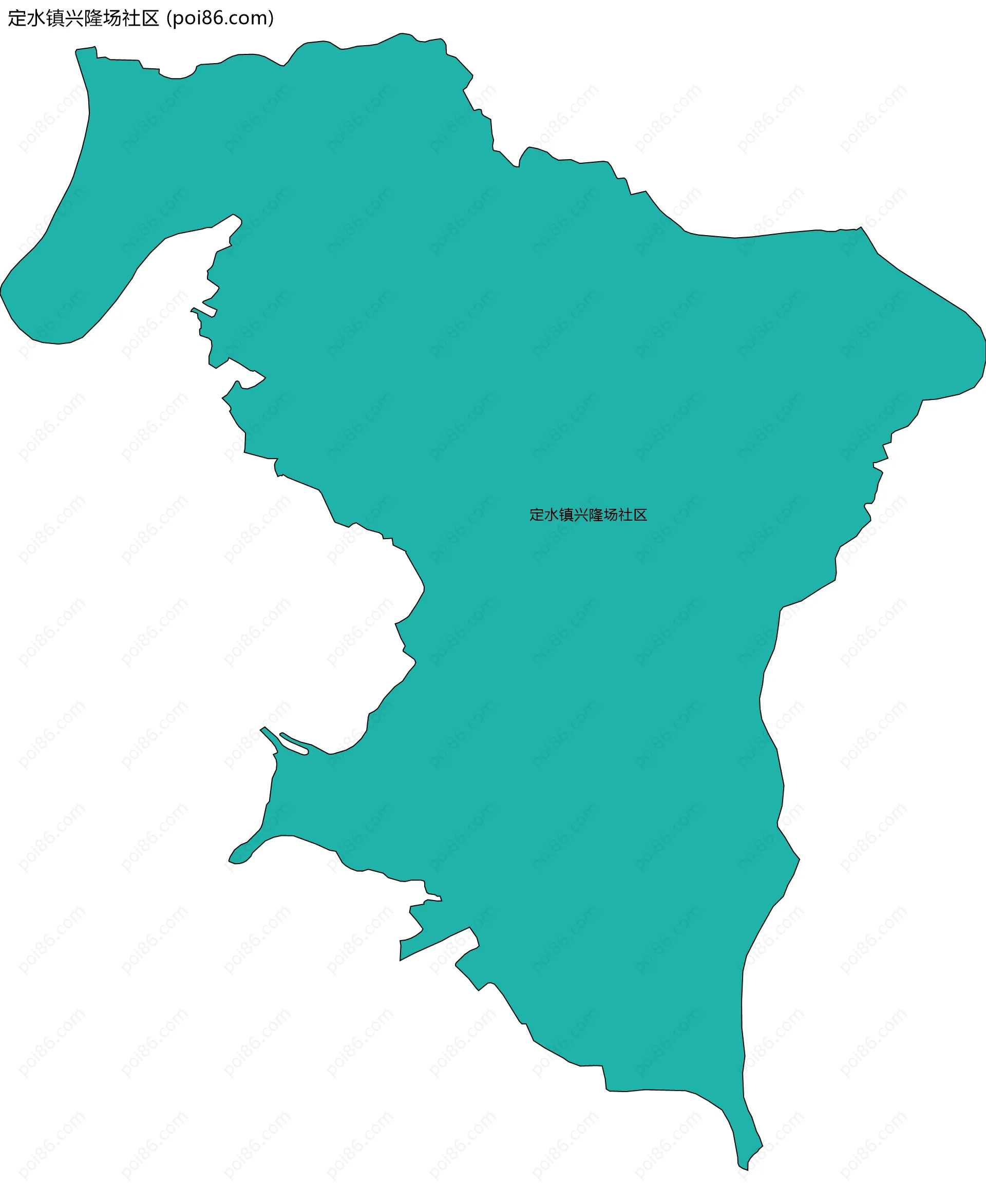 定水镇兴隆场社区边界地图