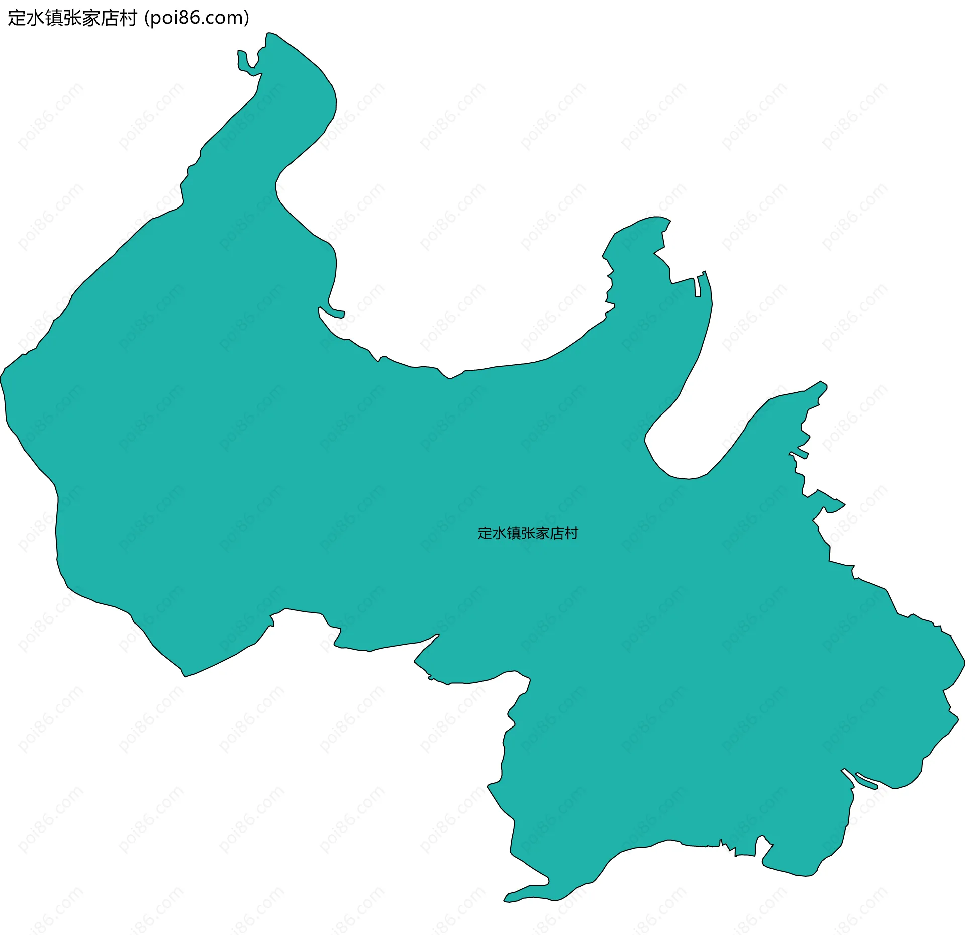 定水镇张家店村边界地图