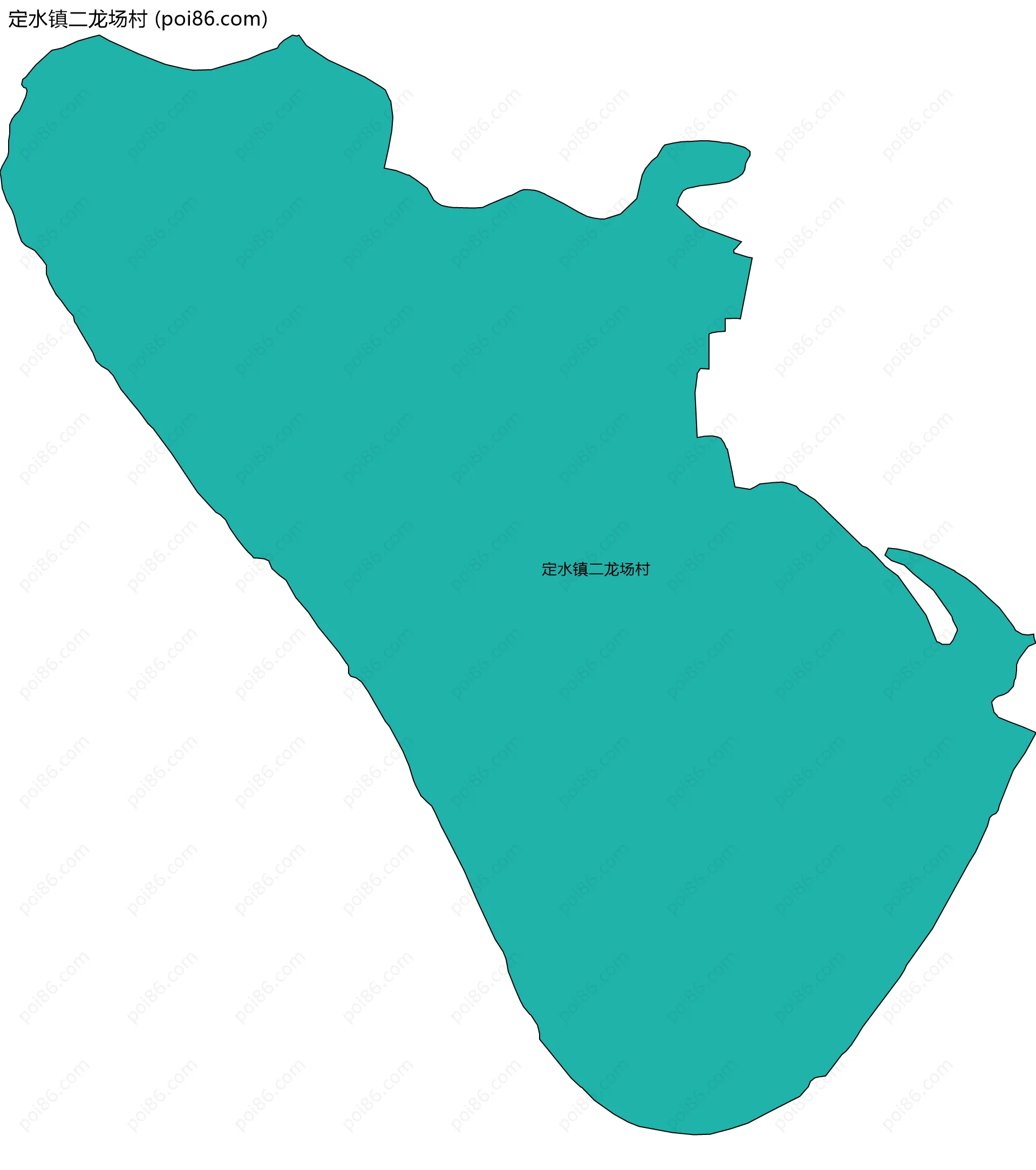 定水镇二龙场村边界地图