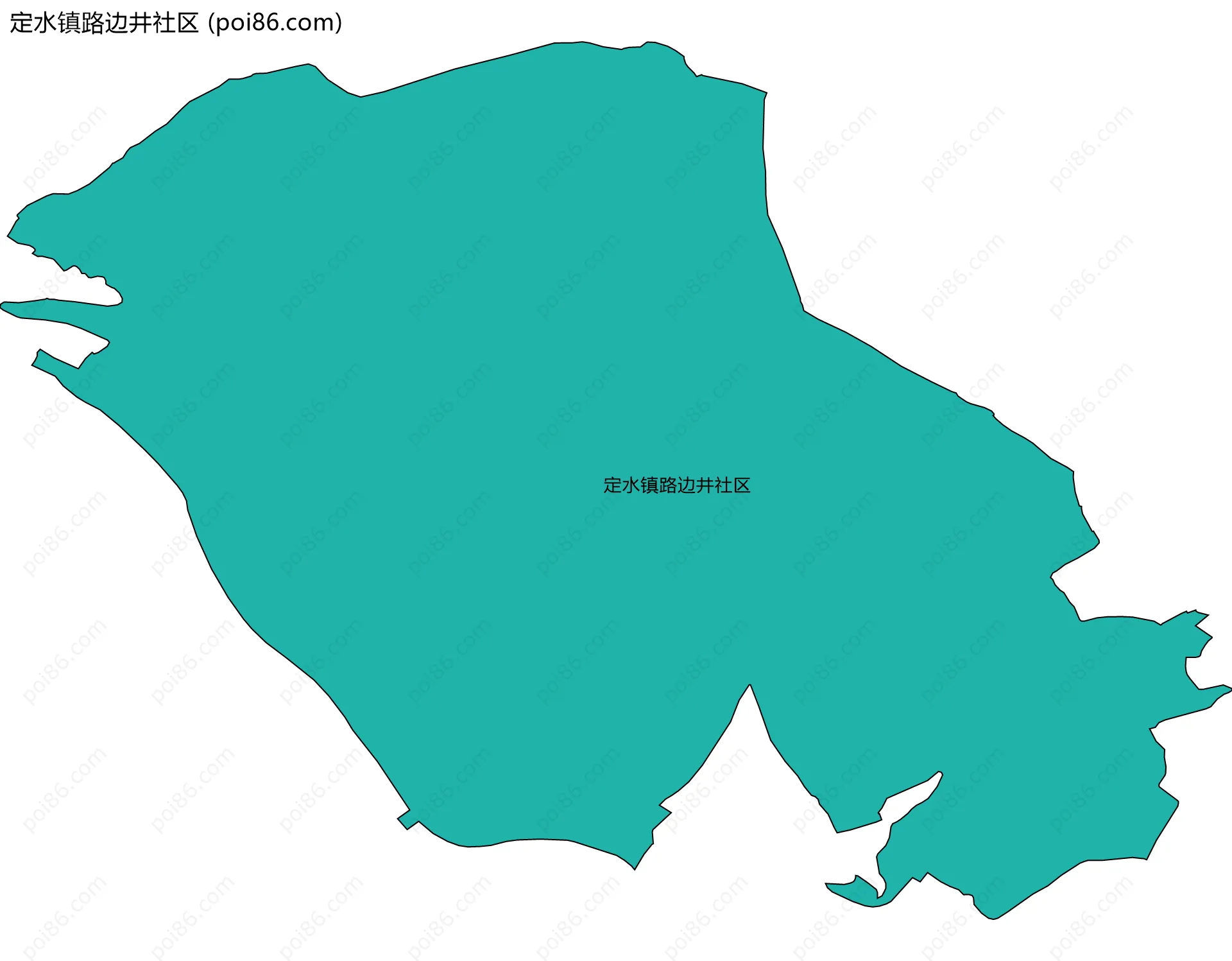 定水镇路边井社区边界地图