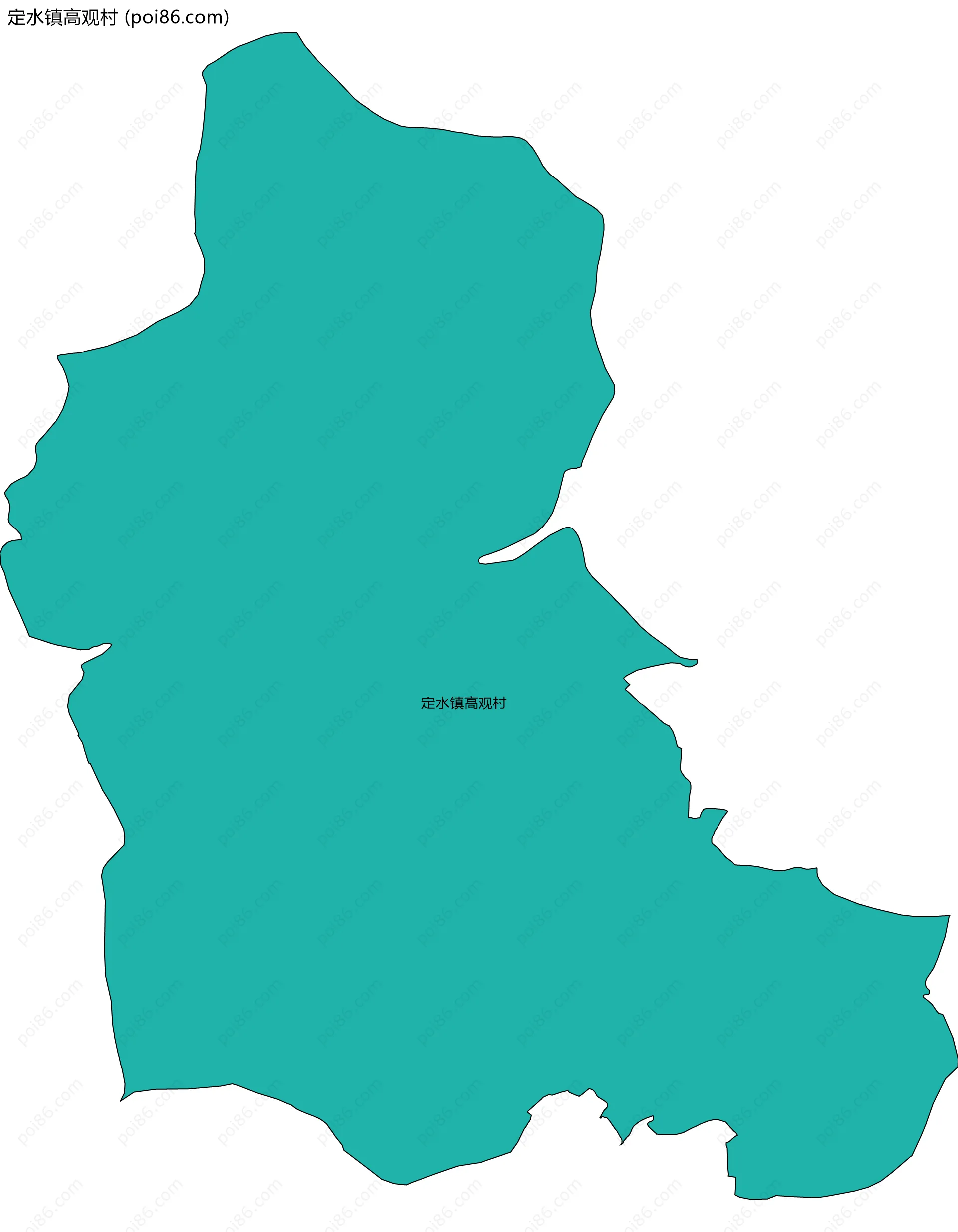 定水镇高观村边界地图