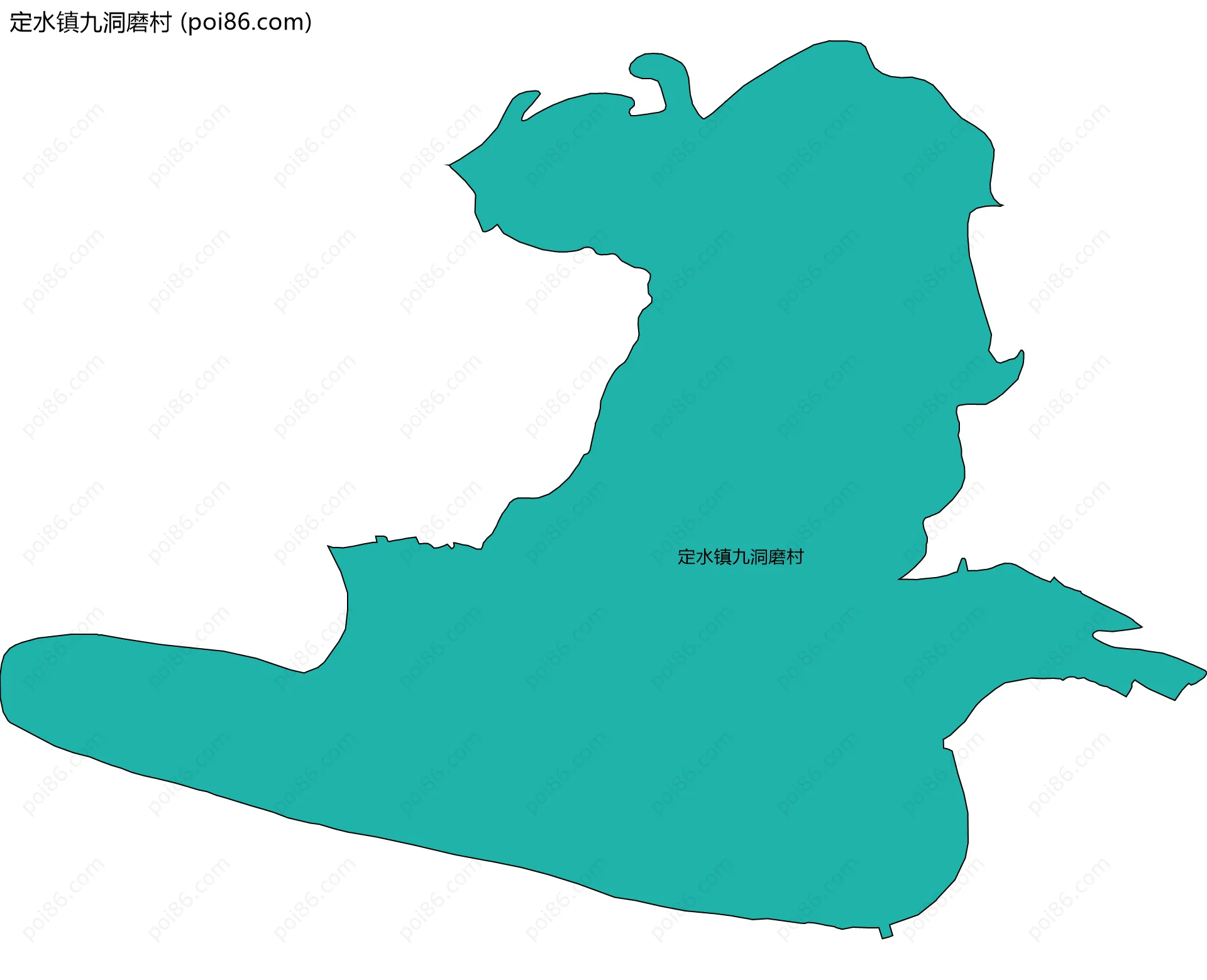 定水镇九洞磨村边界地图