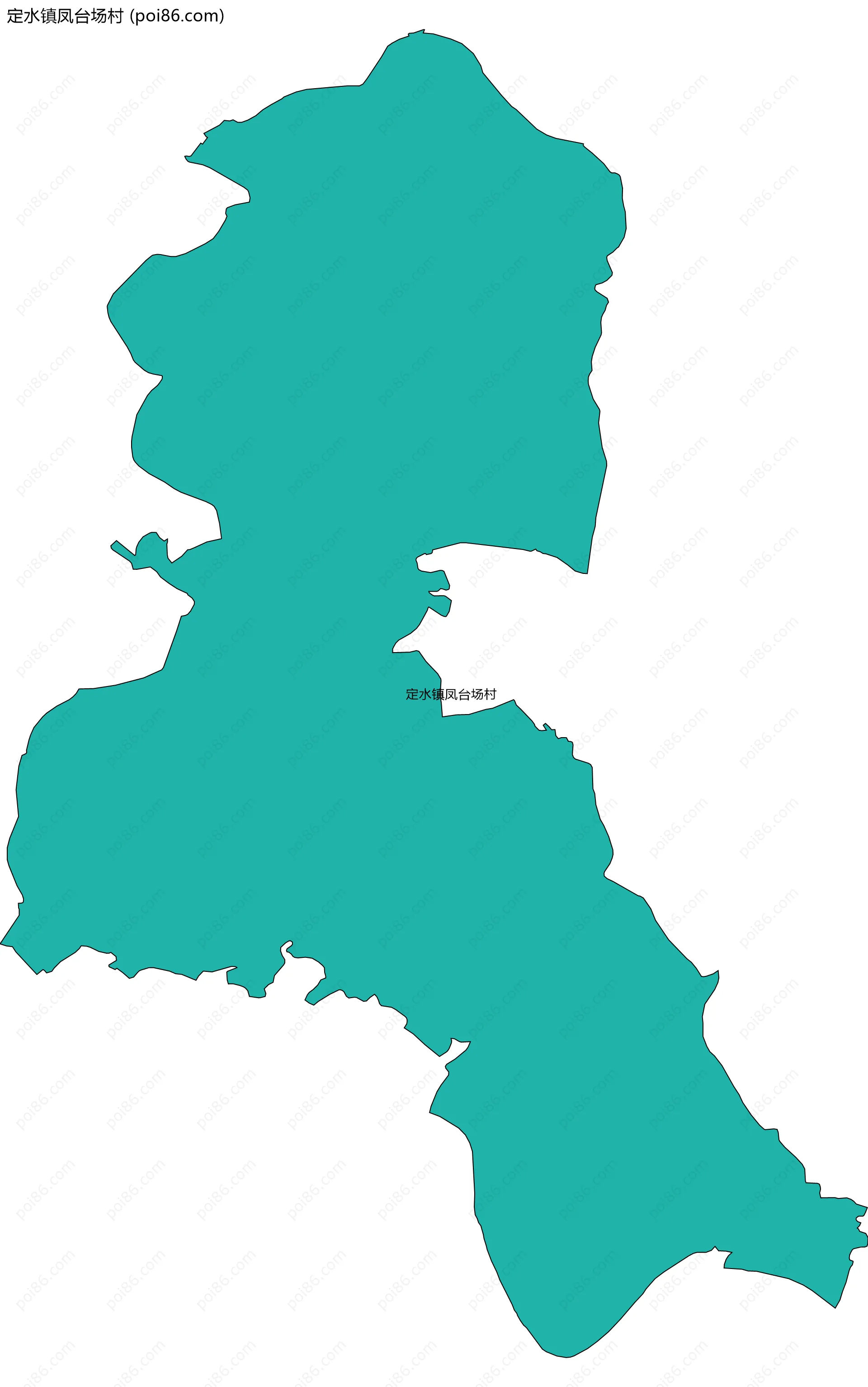 定水镇凤台场村边界地图