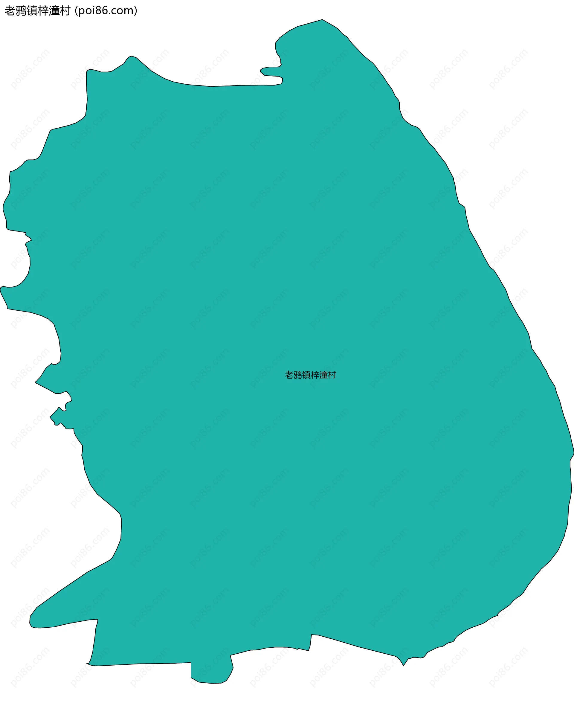 老鸦镇梓潼村边界地图