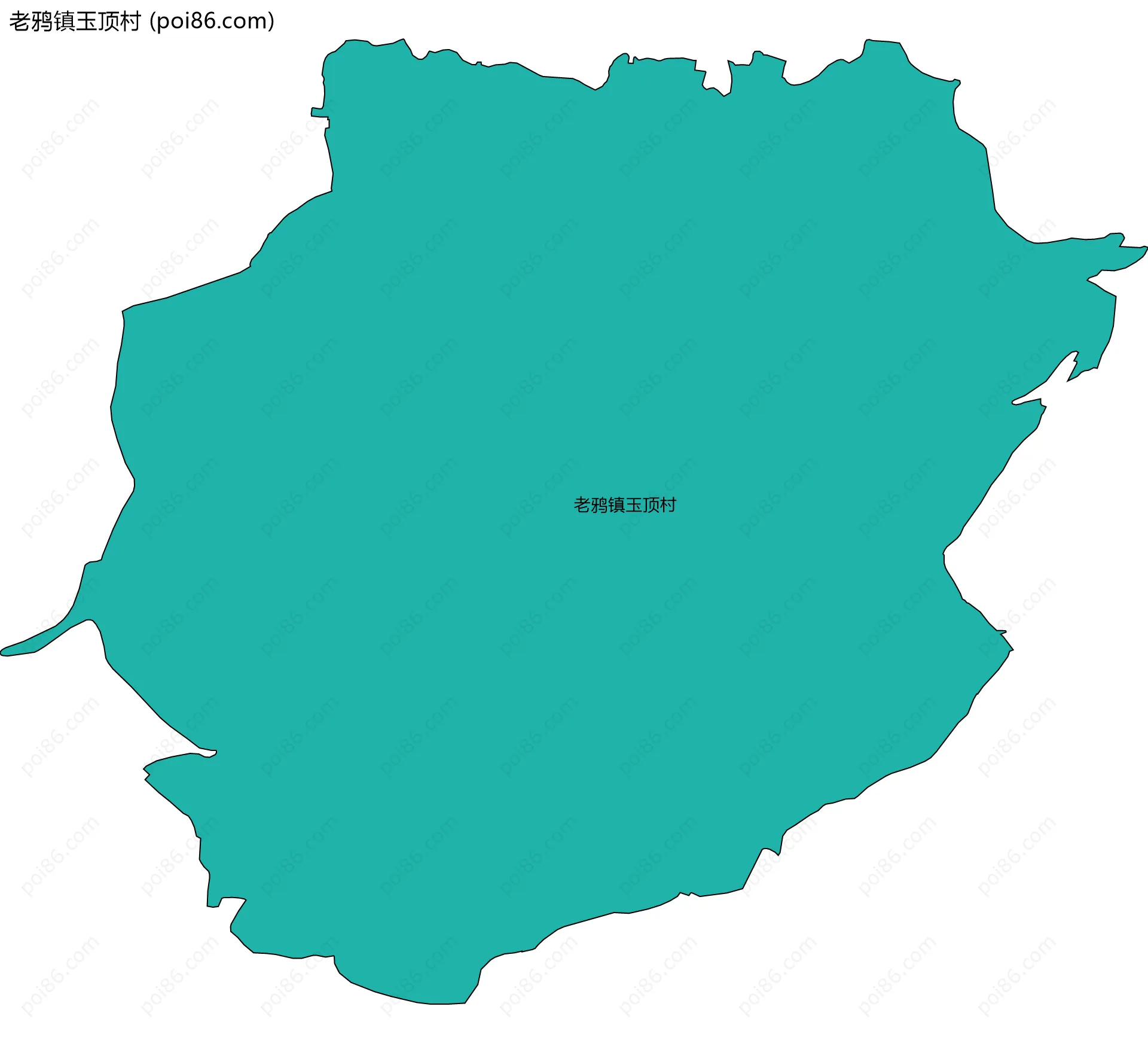 老鸦镇玉顶村边界地图