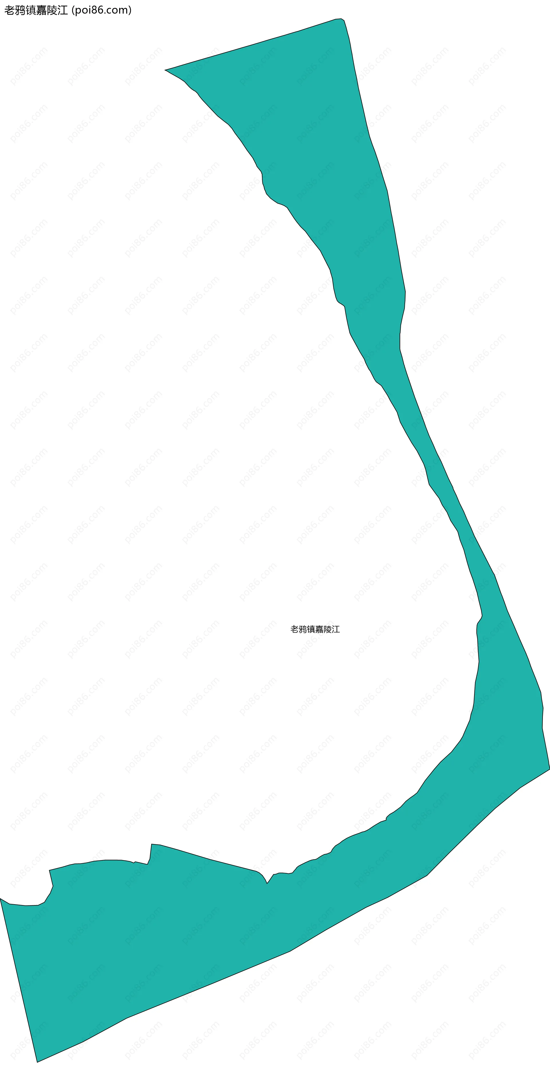 老鸦镇嘉陵江边界地图