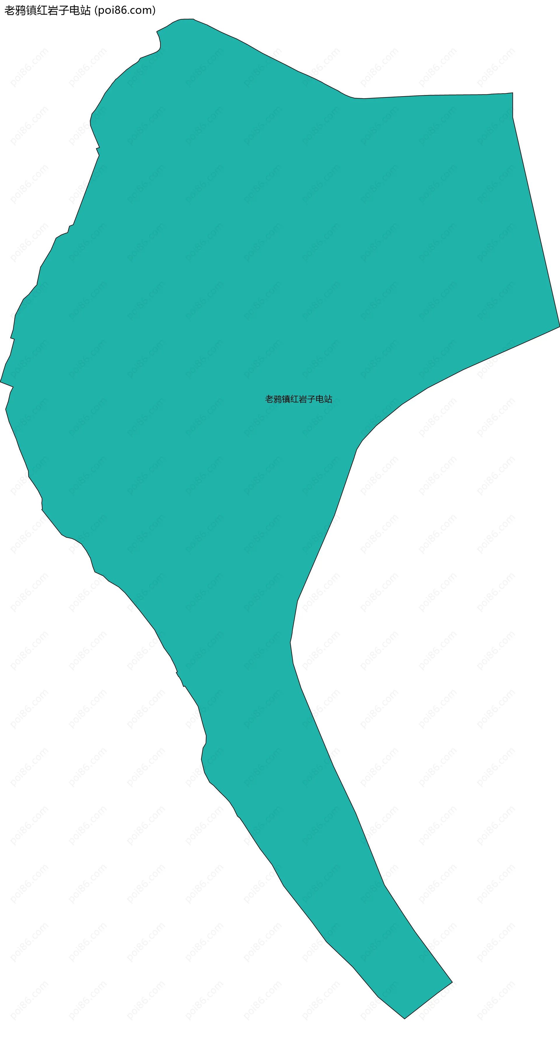 老鸦镇红岩子电站边界地图