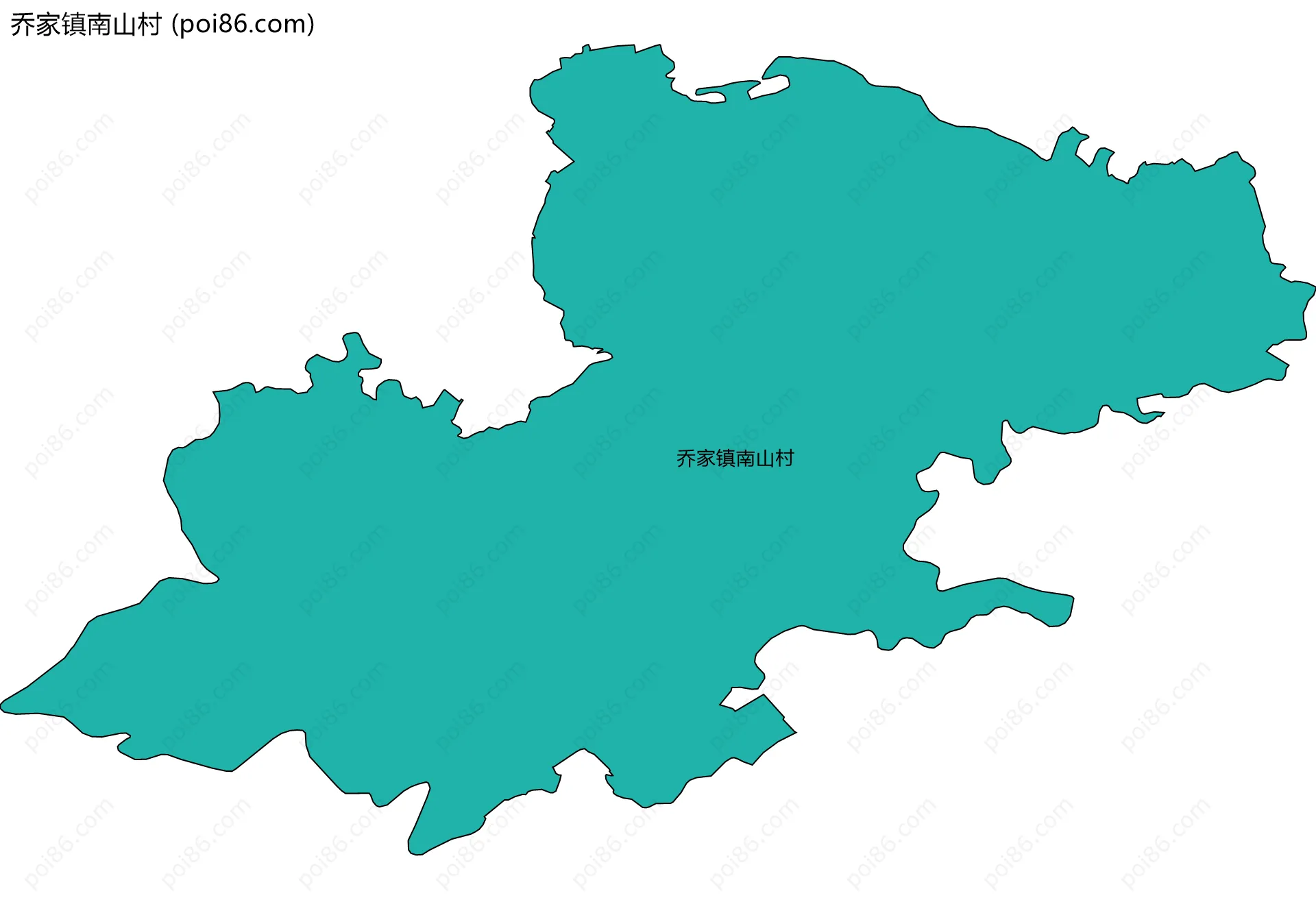 乔家镇南山村边界地图