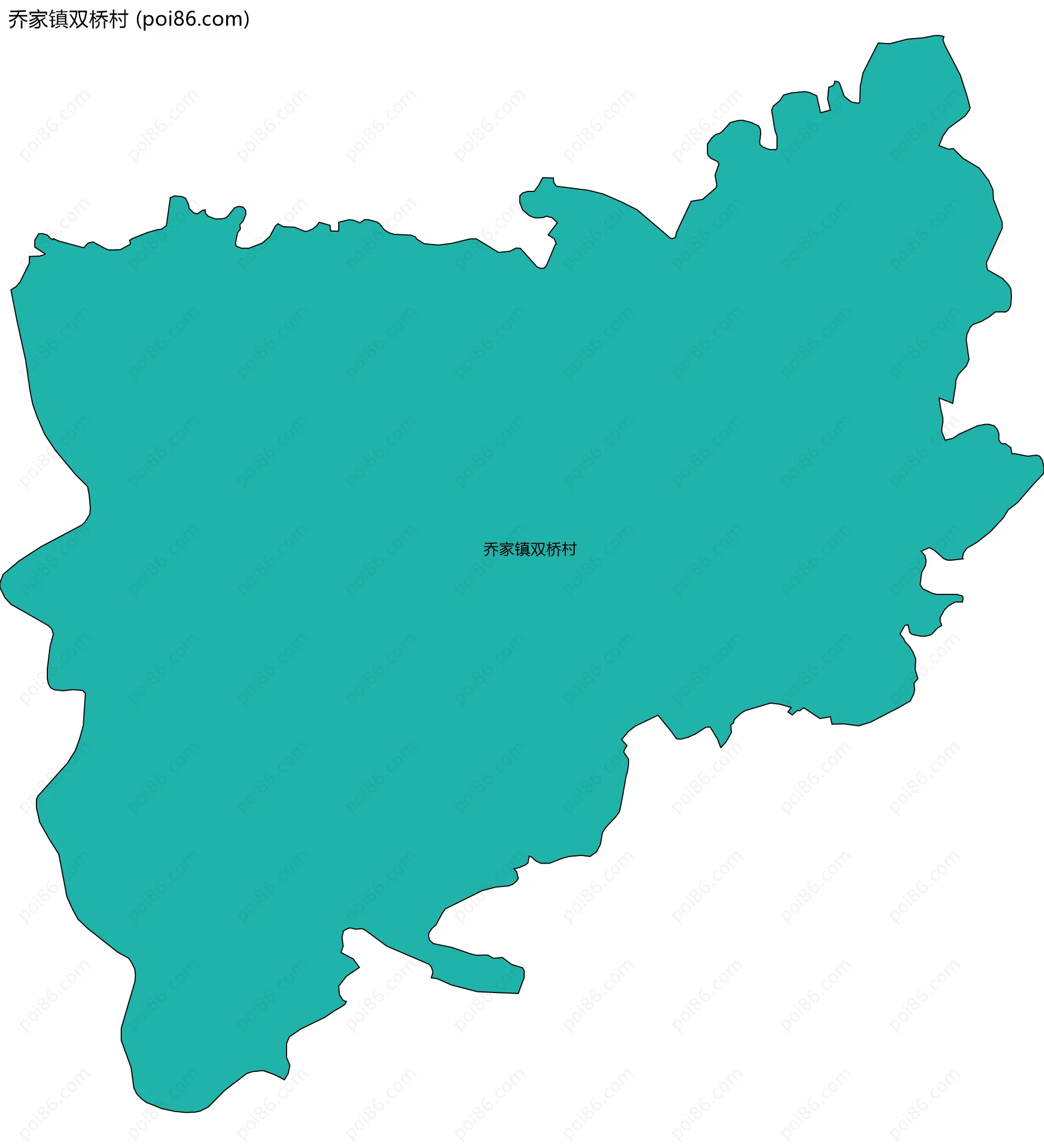 乔家镇双桥村边界地图