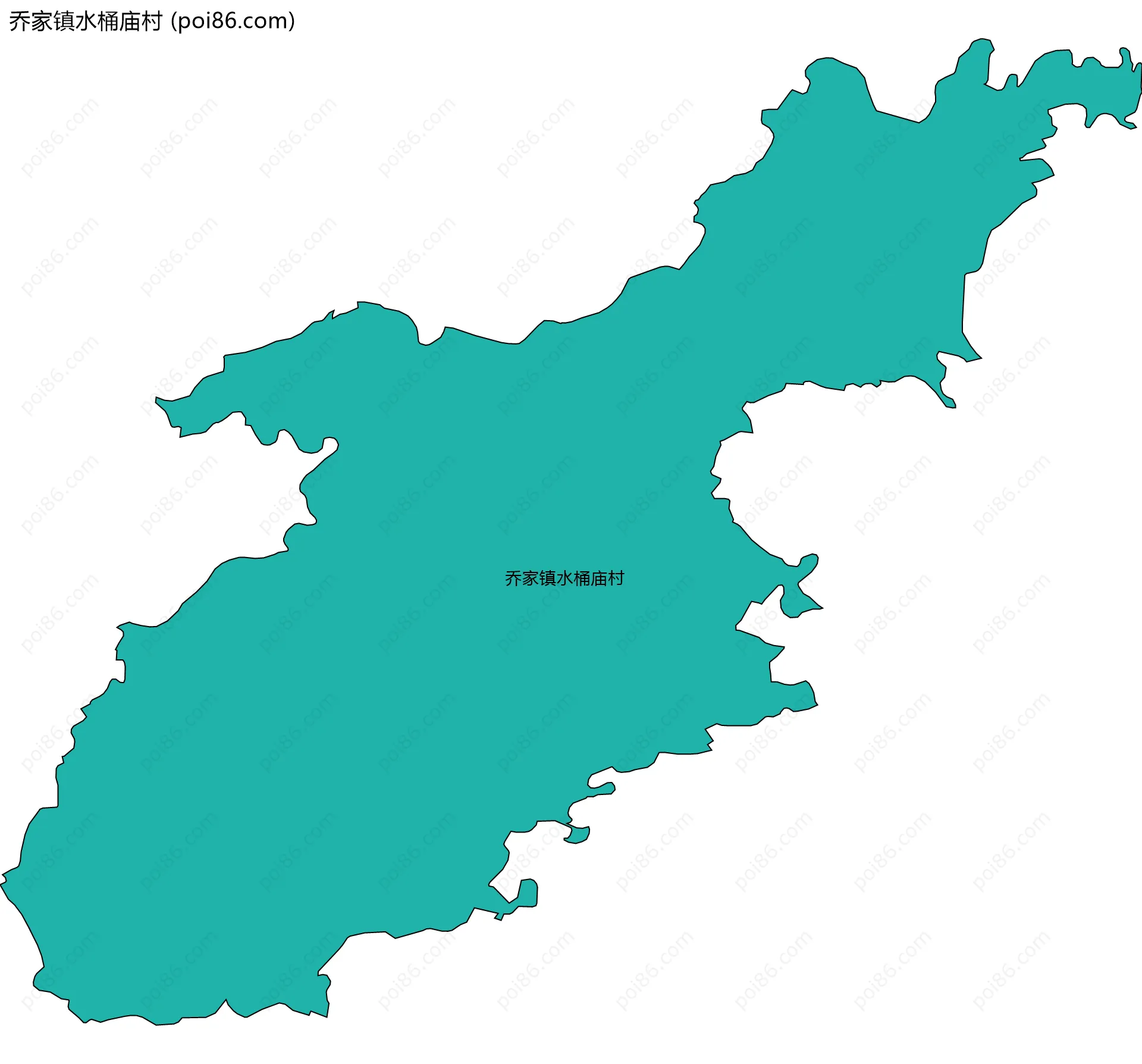乔家镇水桶庙村边界地图