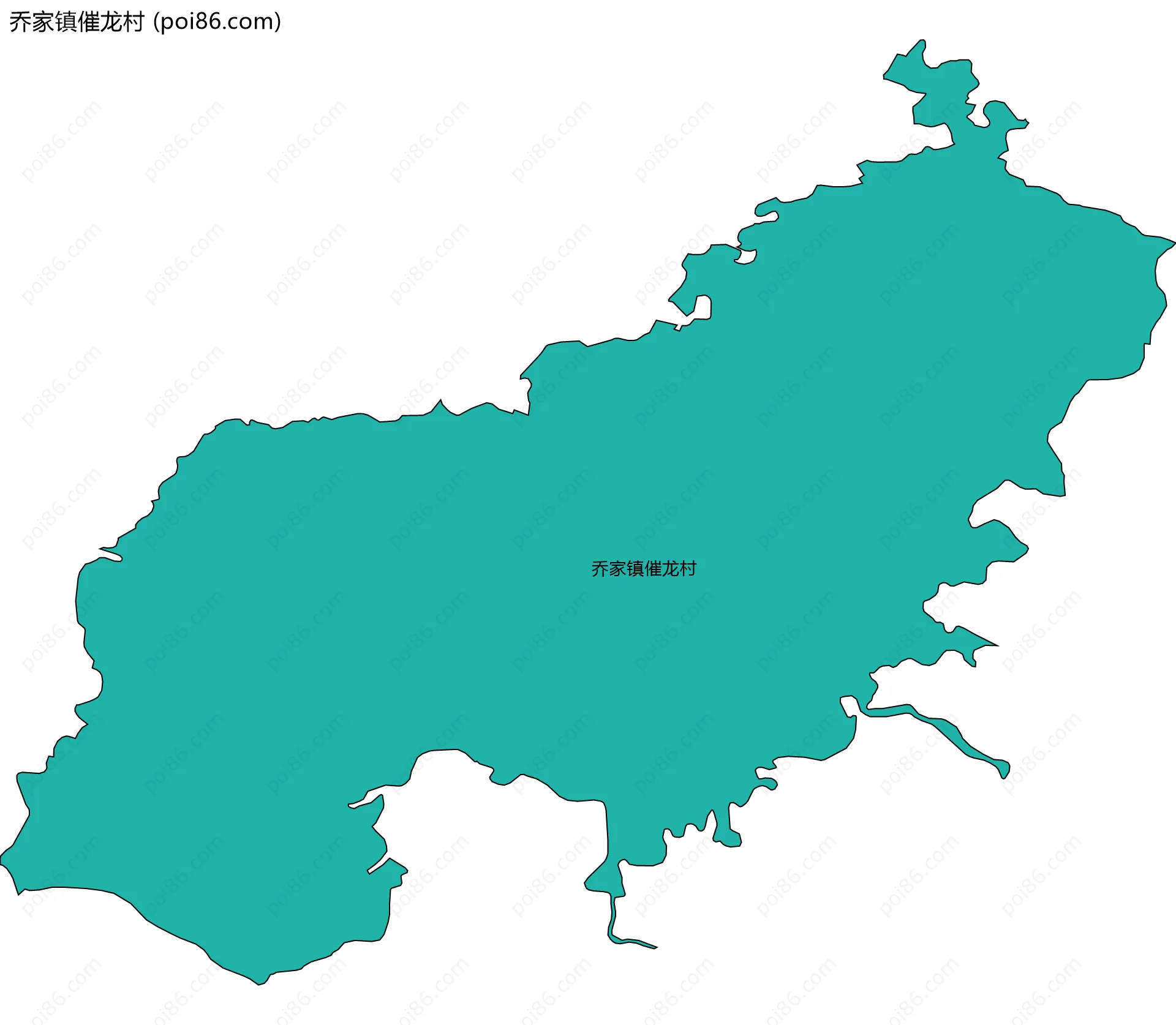 乔家镇催龙村边界地图