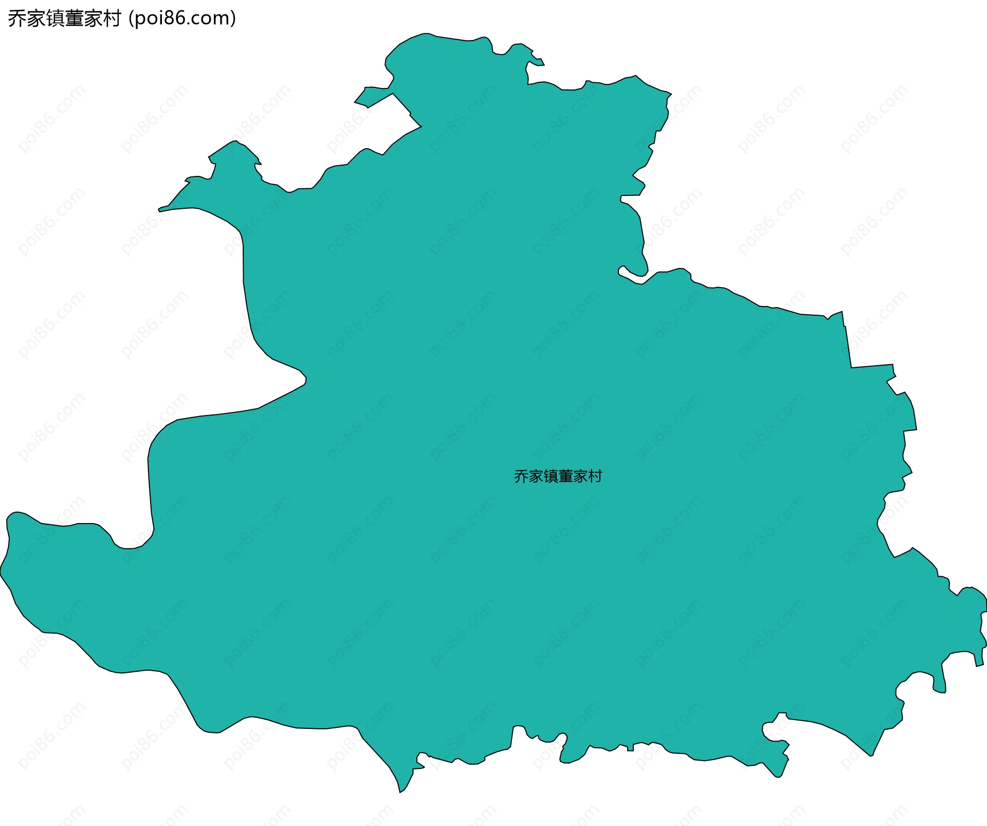 乔家镇董家村边界地图