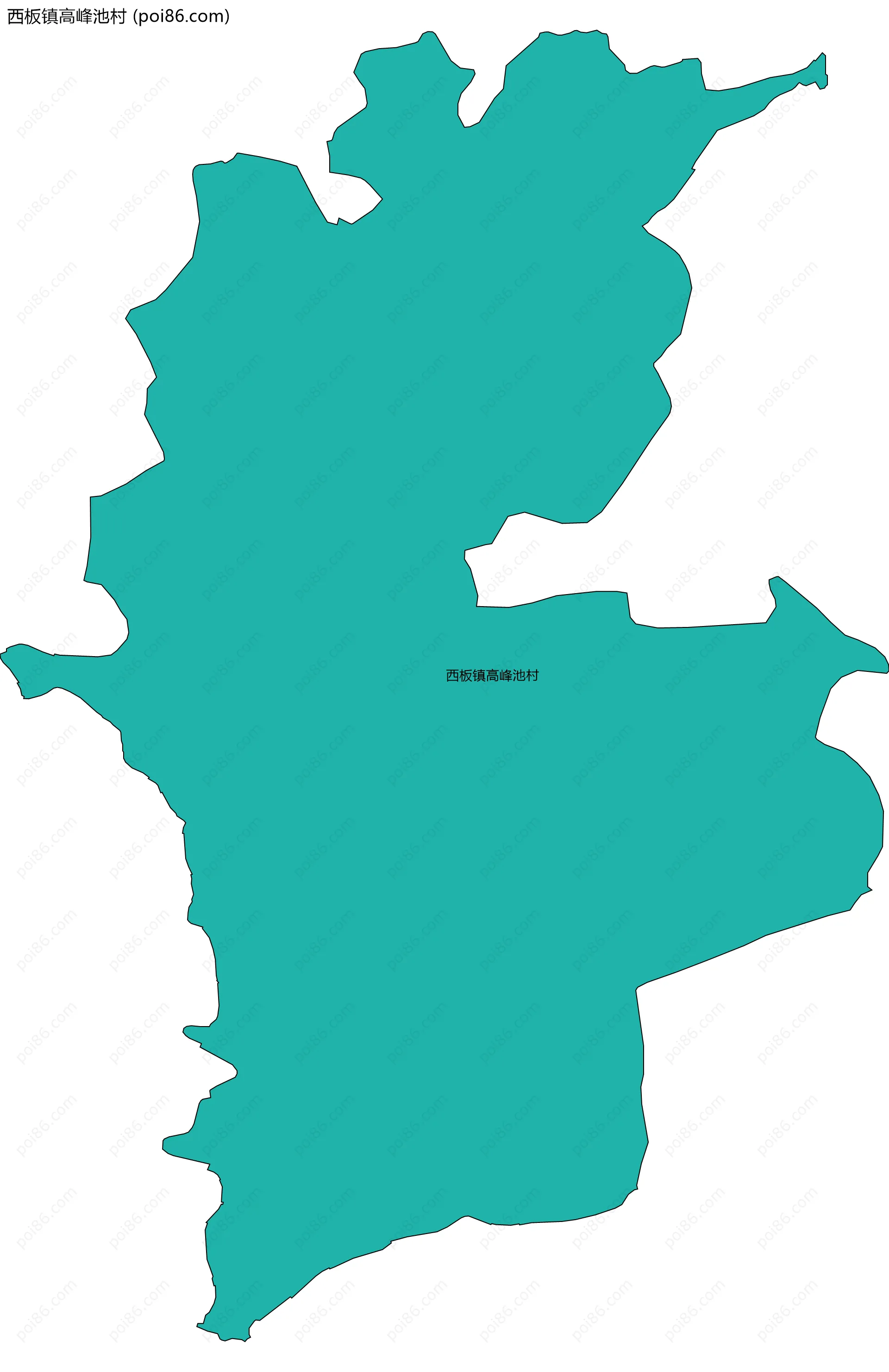 西板镇高峰池村边界地图