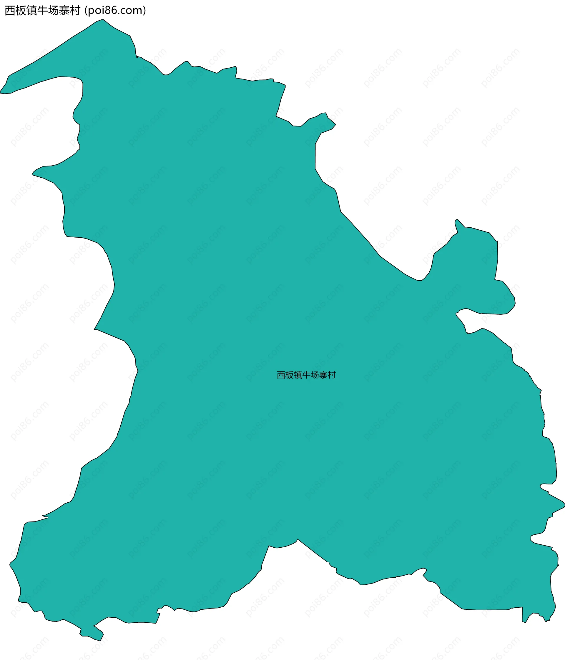 西板镇牛场寨村边界地图