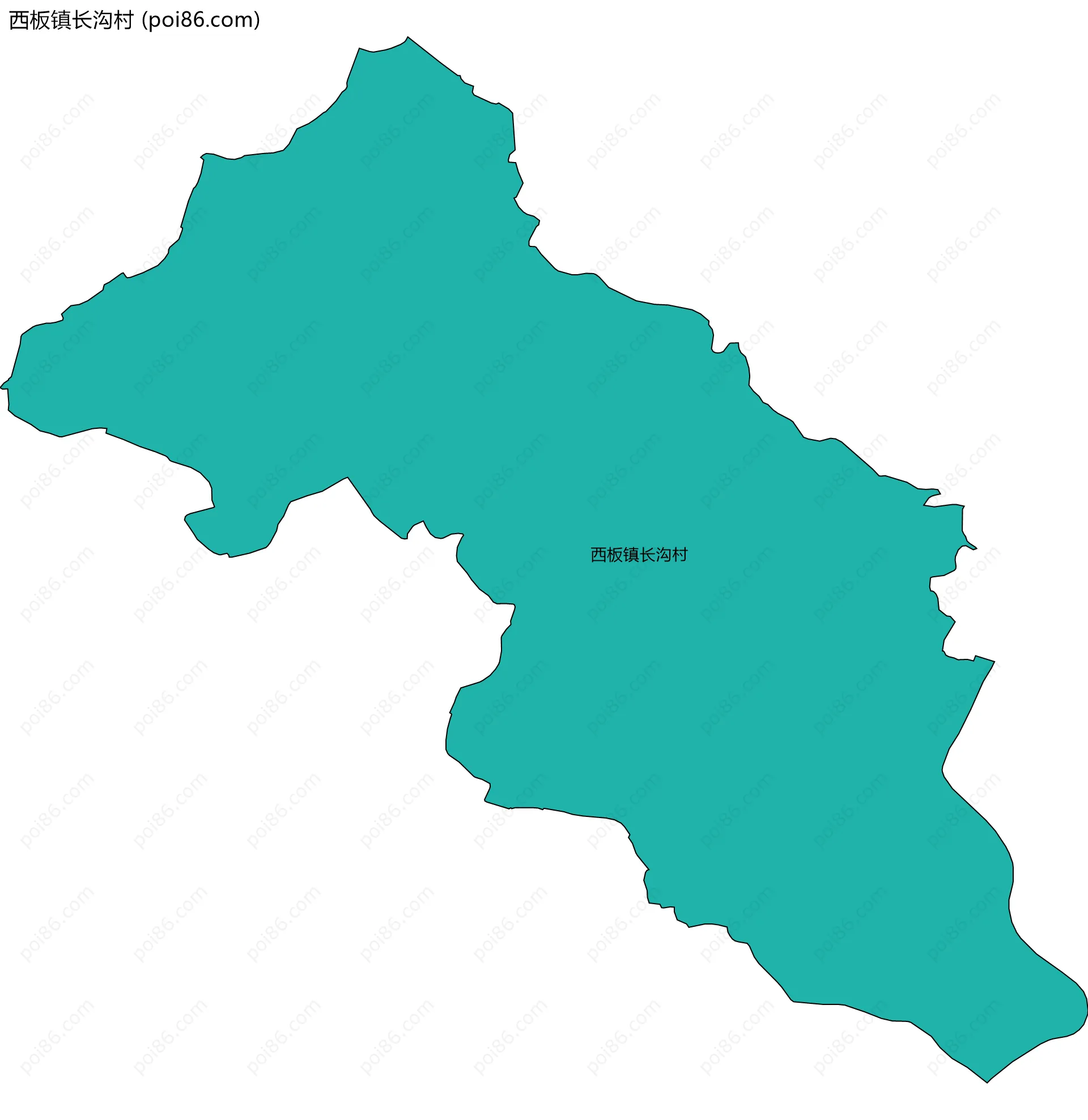 西板镇长沟村边界地图