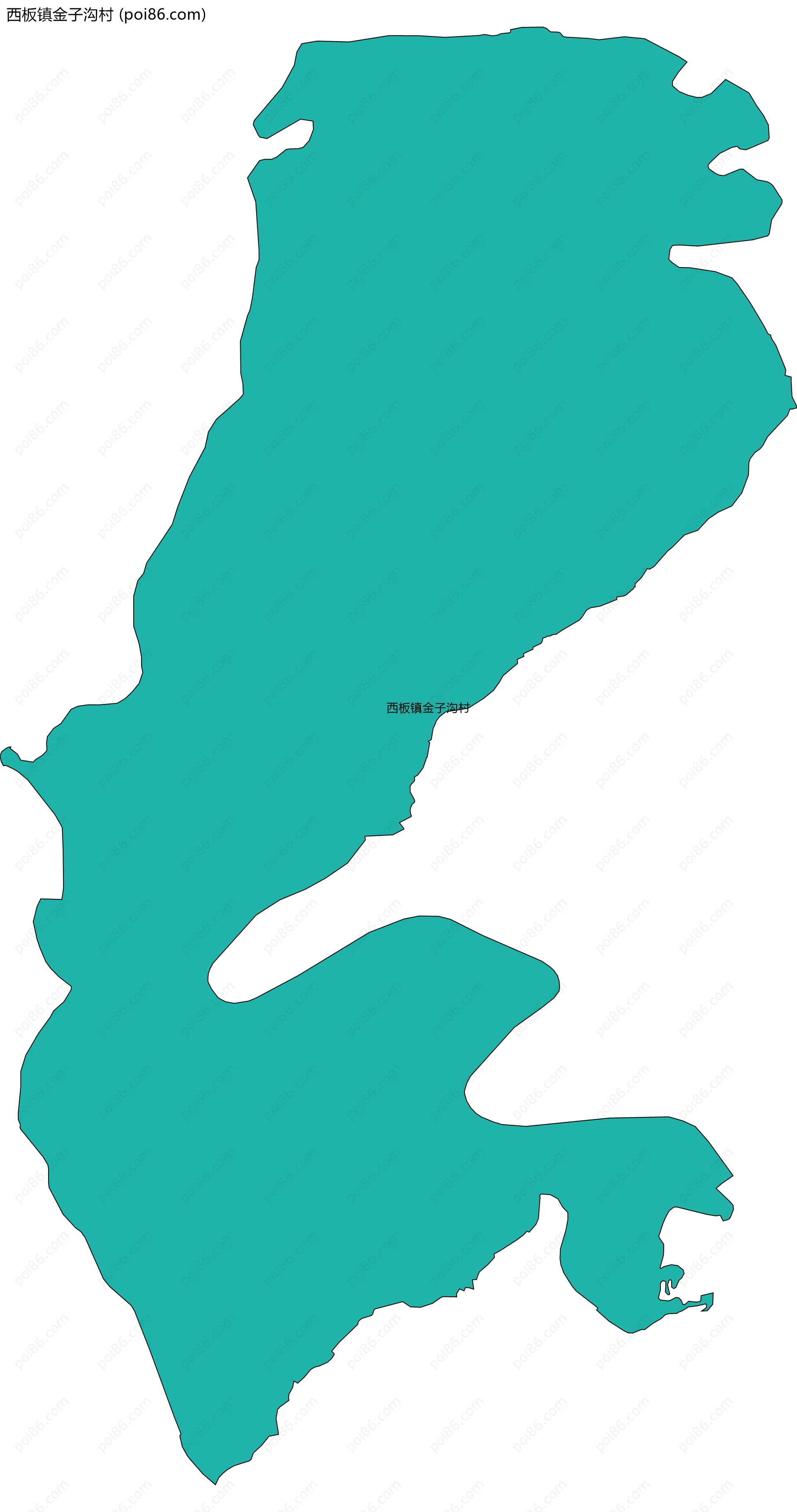 西板镇金子沟村边界地图