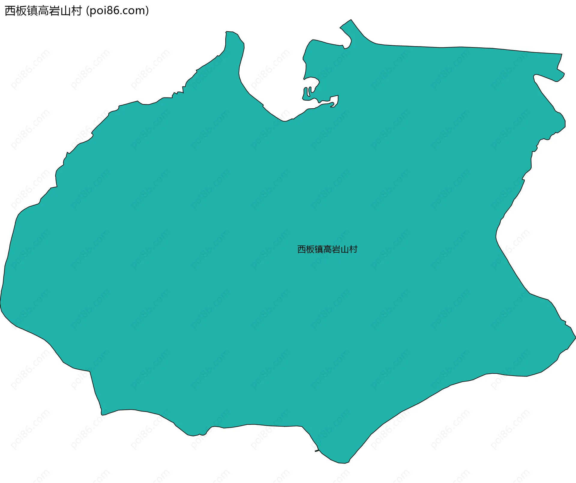 西板镇高岩山村边界地图