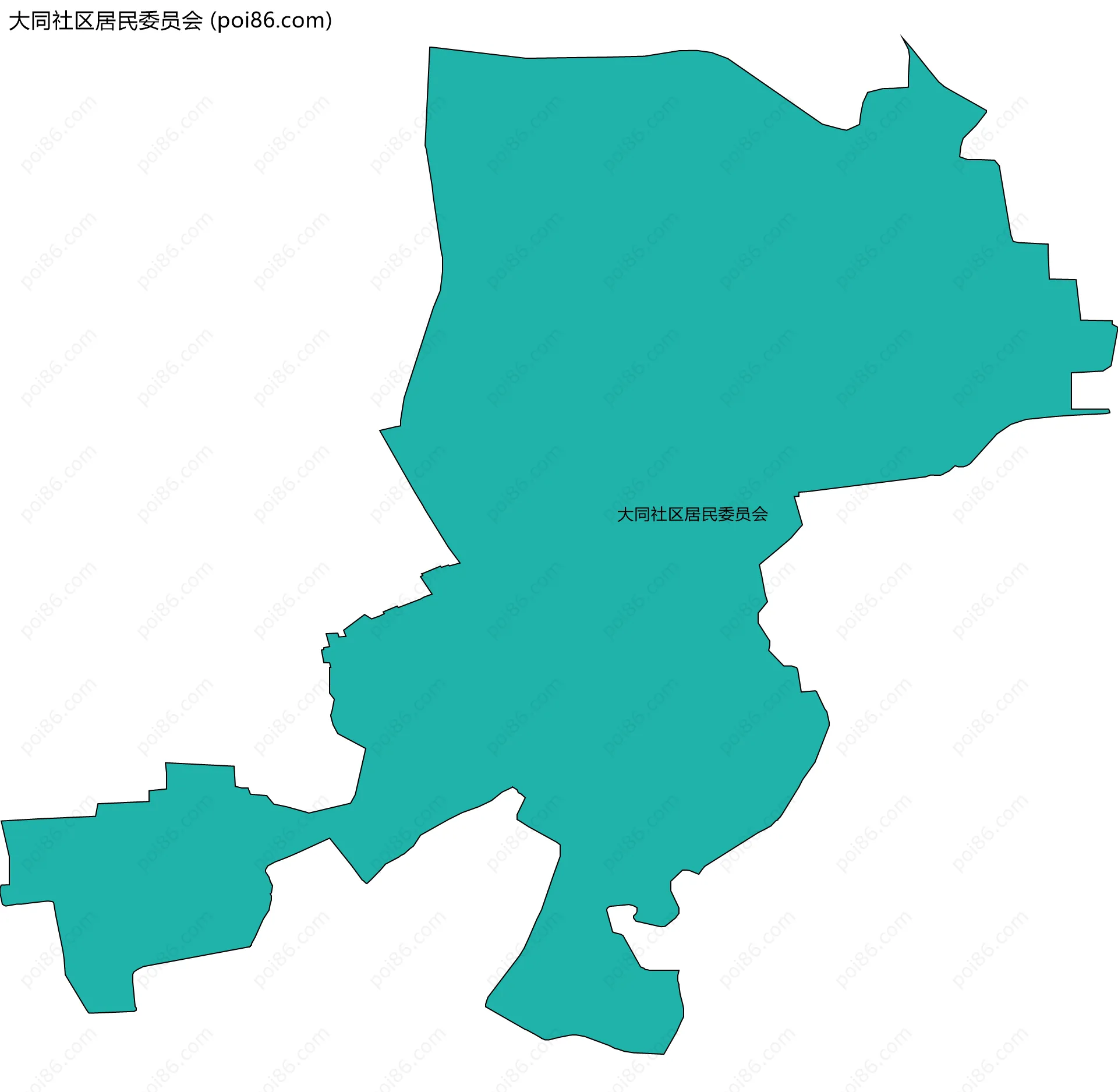 大同社区居民委员会边界地图
