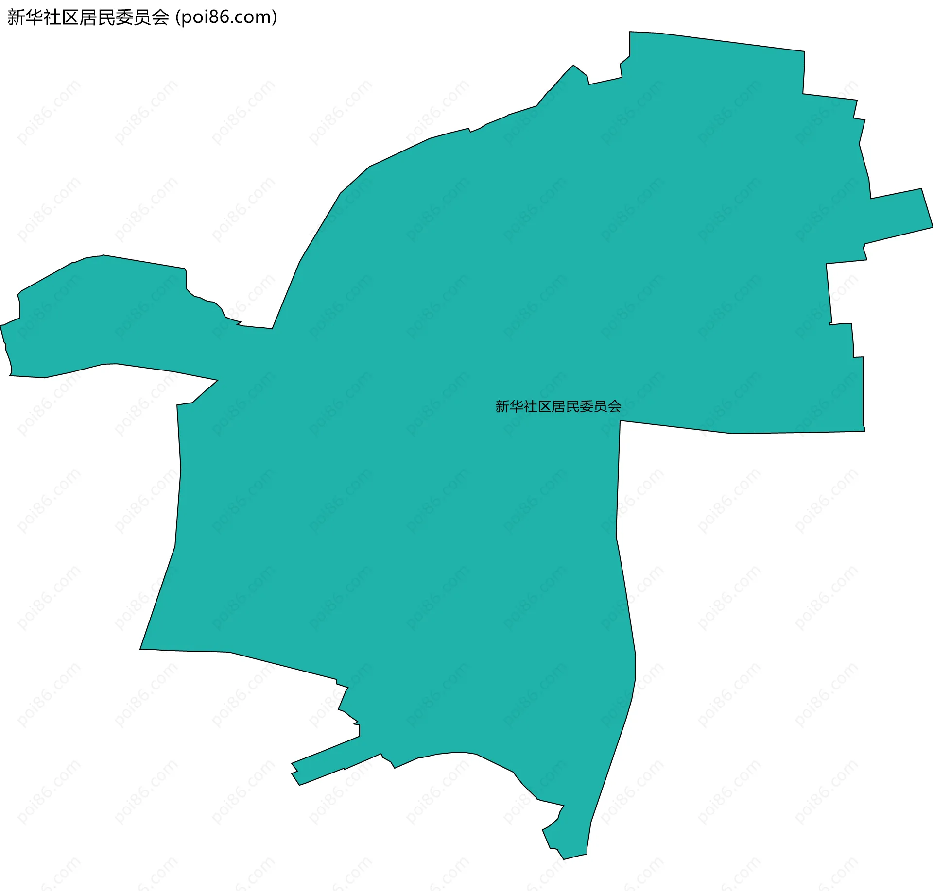 新华社区居民委员会边界地图
