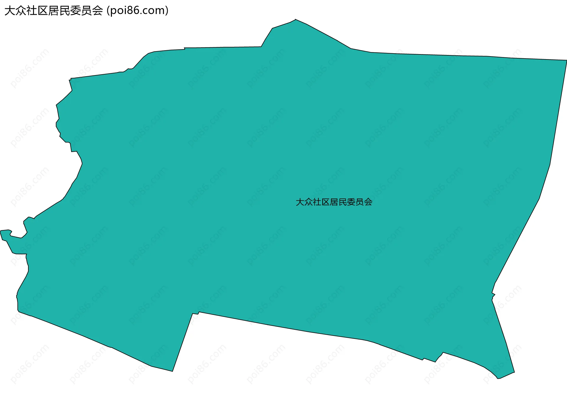 大众社区居民委员会边界地图