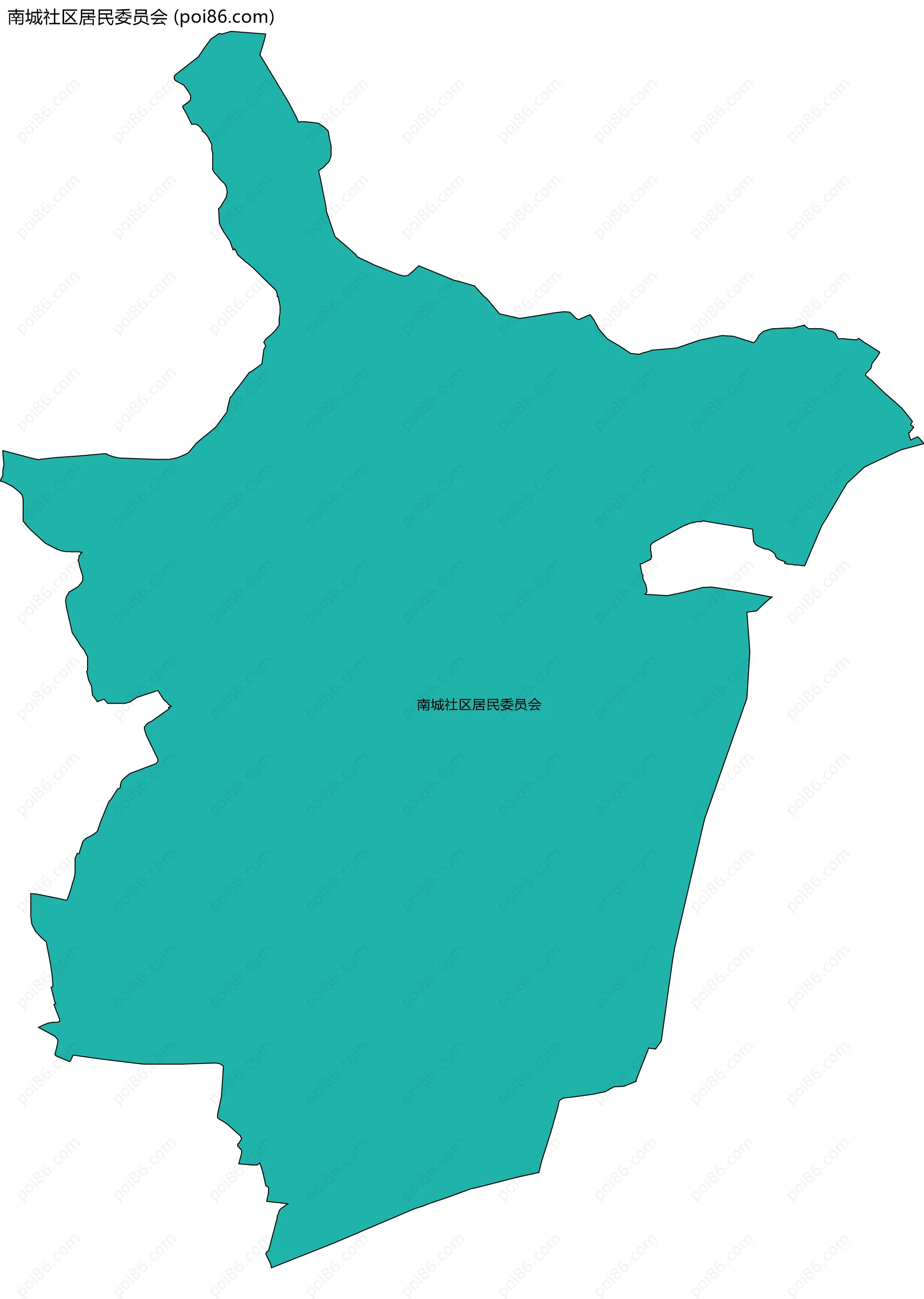 南城社区居民委员会边界地图